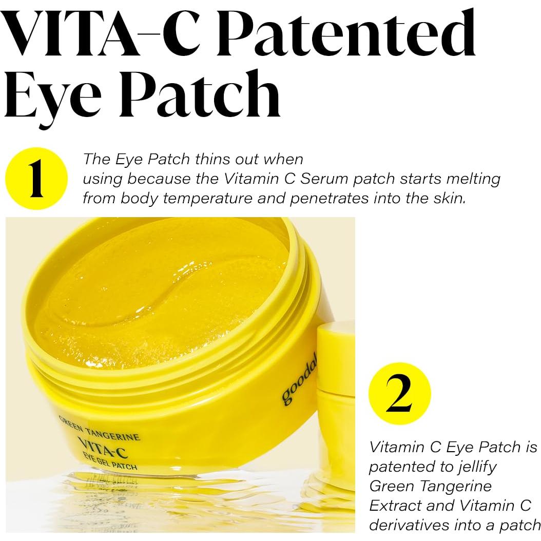 GOODAL Parches Hidratantes para Ojos Mandarina Verde 60 hojas