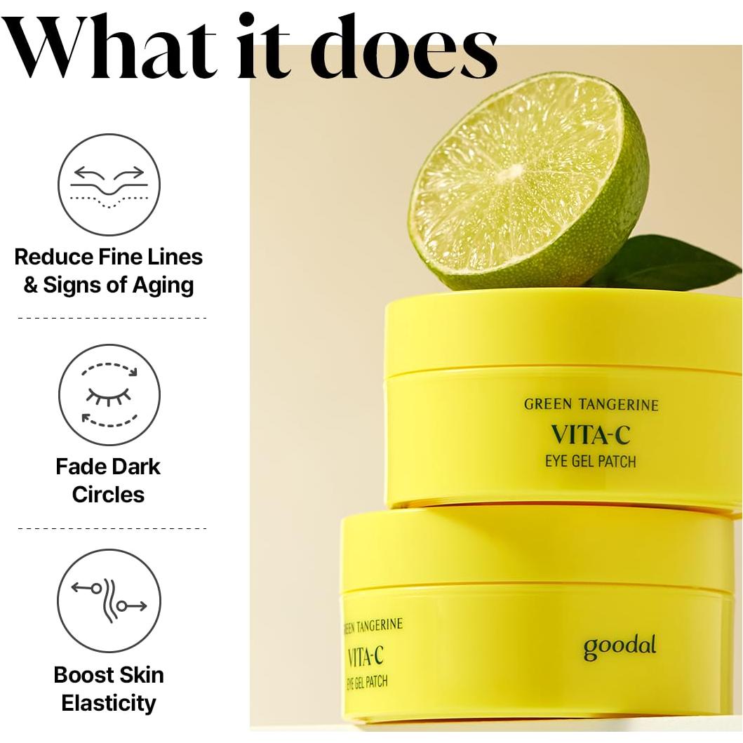 GOODAL Parches Hidratantes para Ojos Mandarina Verde 60 hojas