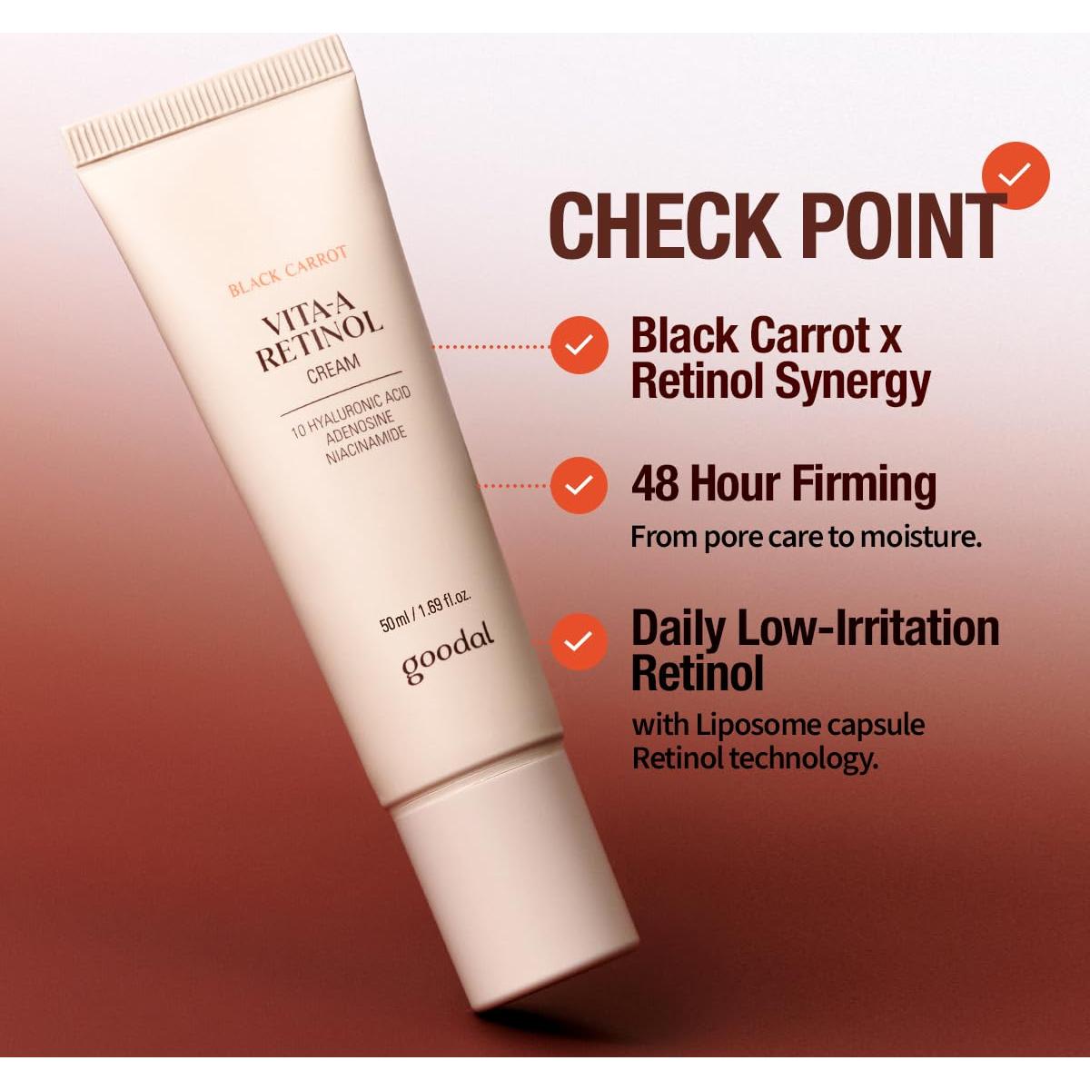 Crema de Retinol Goodal Zanahoria Negra 50ml - Hidratante Antienvejecimiento