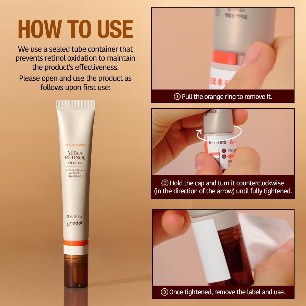 Crema para Ojos Goodal Retinol Zanahoria Negra 50g