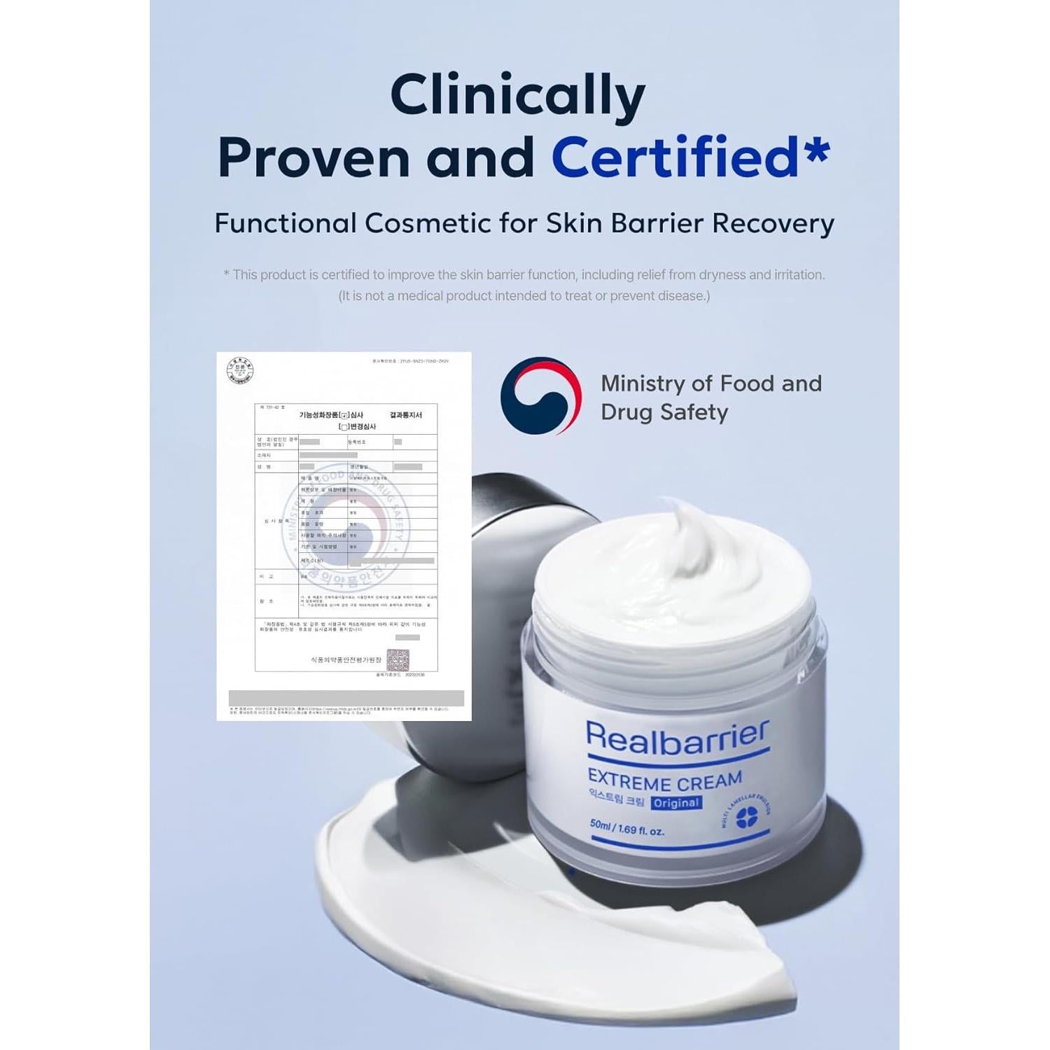 Crema Hidratante Facial Real Barrier 50ml - Piel Sensible