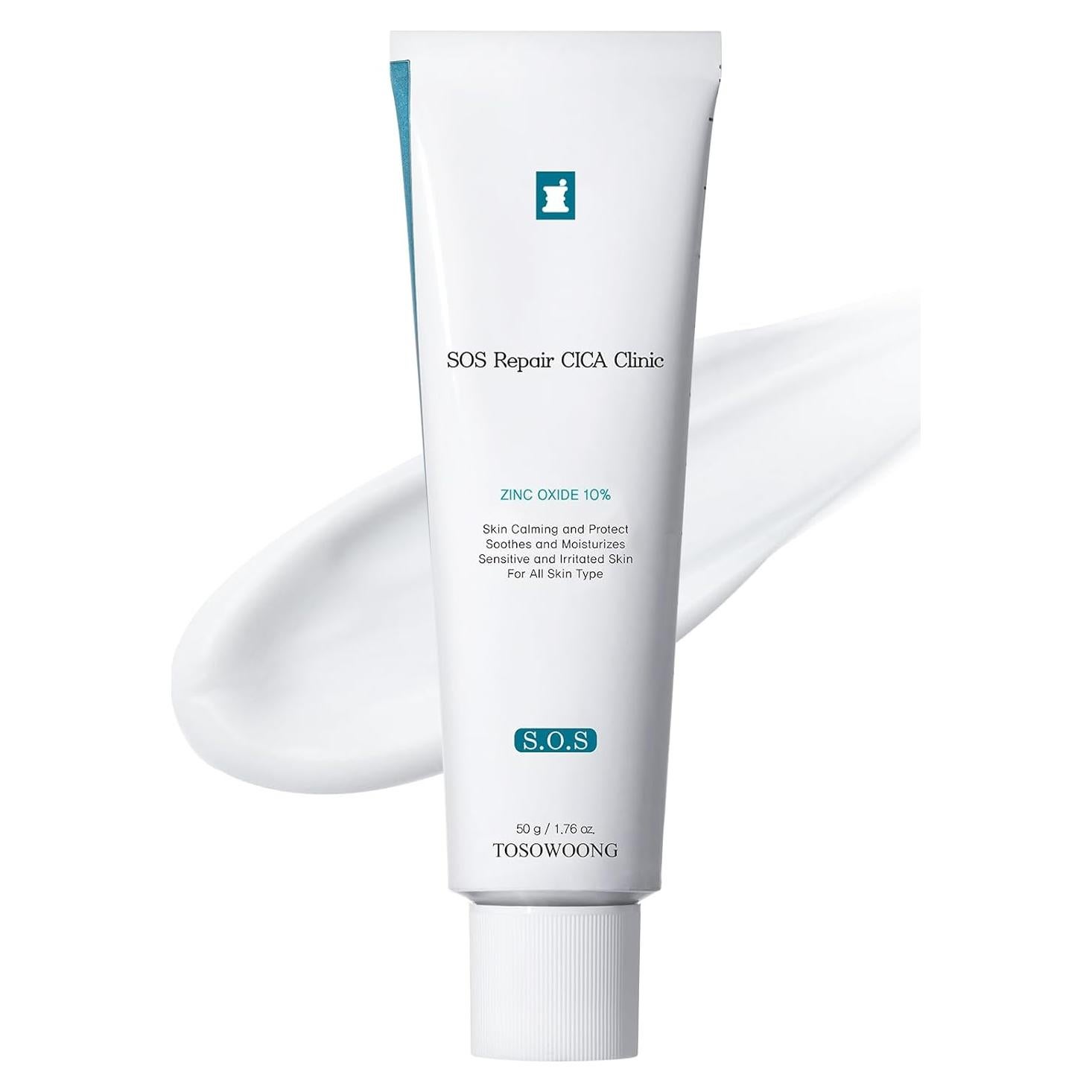 Crema de Zinc CICA SOS Repair MANTONG 50g - Alivia Acné y Enrojecimiento