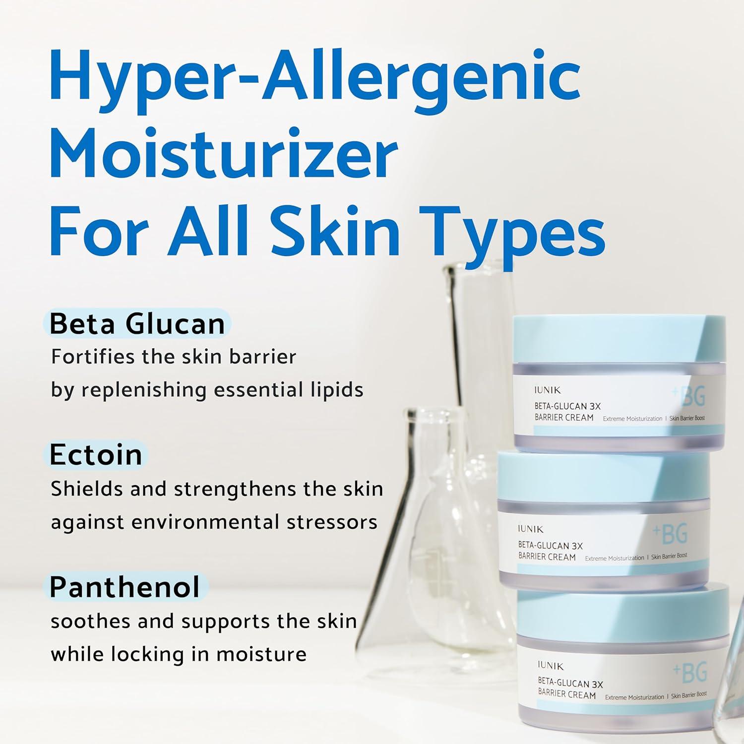 Crema Hidratante Profunda iUNIK Beta-Glucano 100ml Piel Sensible