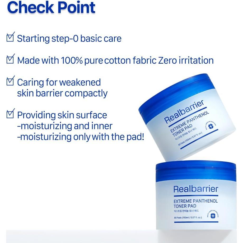 Almohadillas Tónicas Real Barrier Extreme Panthenol 80 Unidades
