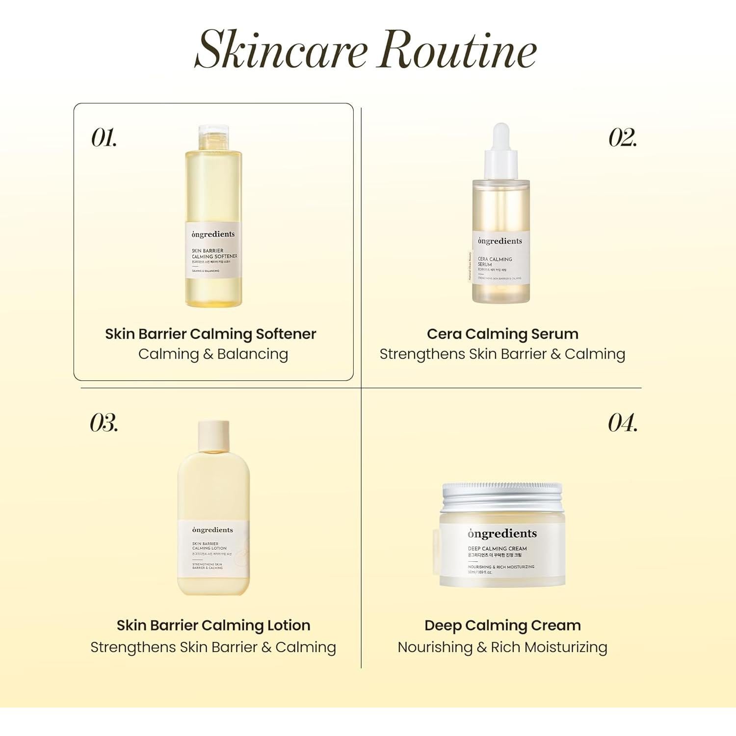 Suavizante Calmante ONGREDIENTS 250ml | Tónico Hidratante Piel Seca