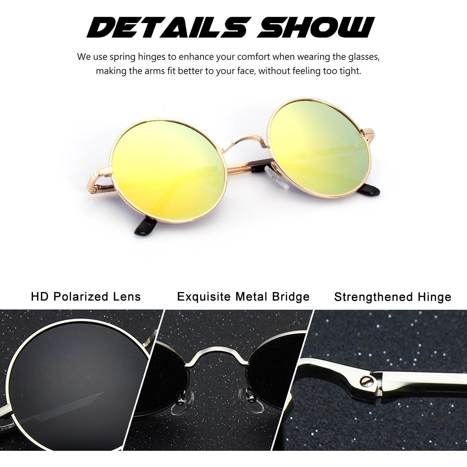 Gafas de Sol Redondas Polarizadas CGID UV400 Retro 45mm