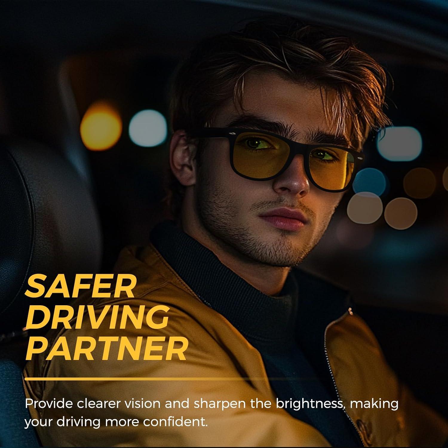 Gafas de sol polarizadas LINVO para hombres diseño retro