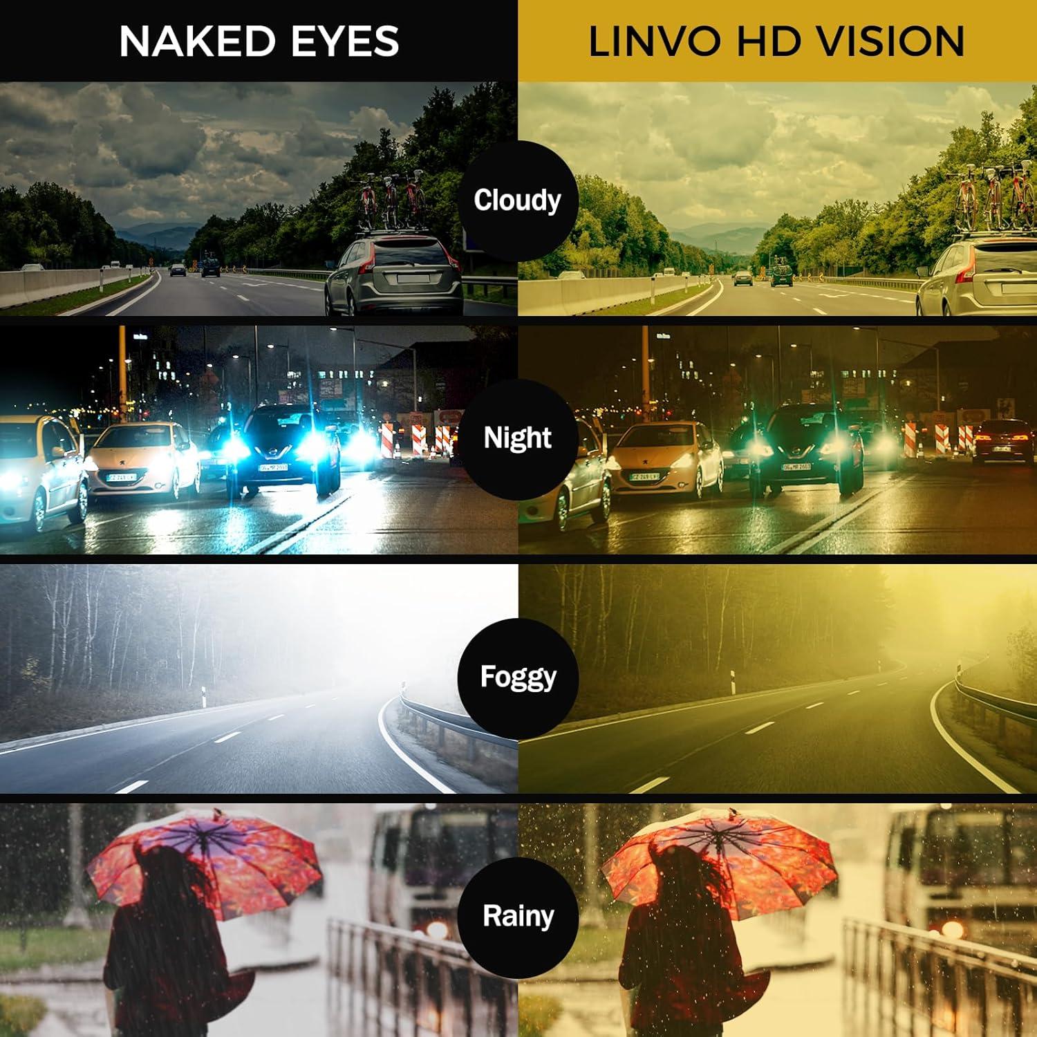 Gafas de sol polarizadas LINVO para hombres diseño retro