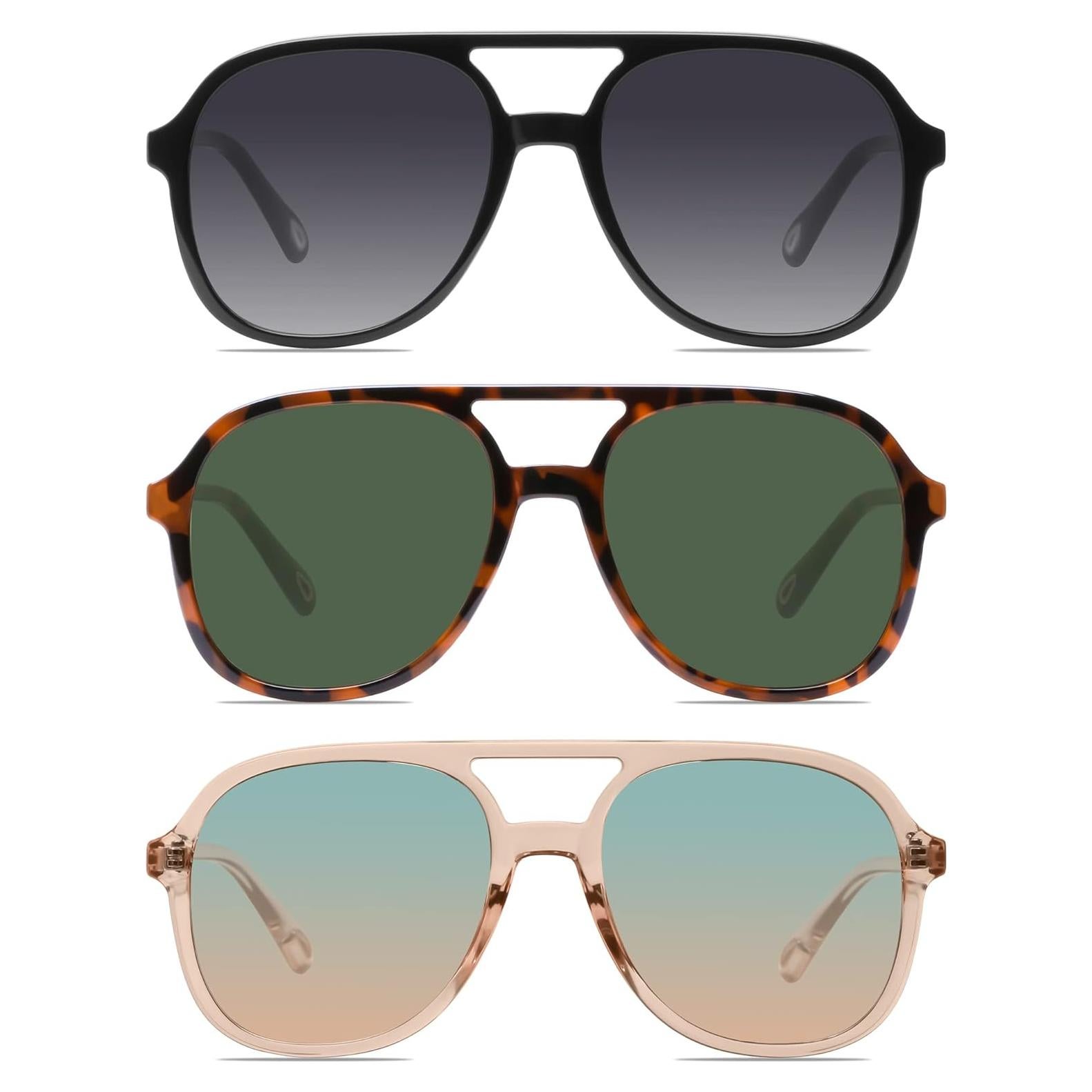 Gafas de Sol Retro Cuadradas YDAOWKN UV400 Unisex