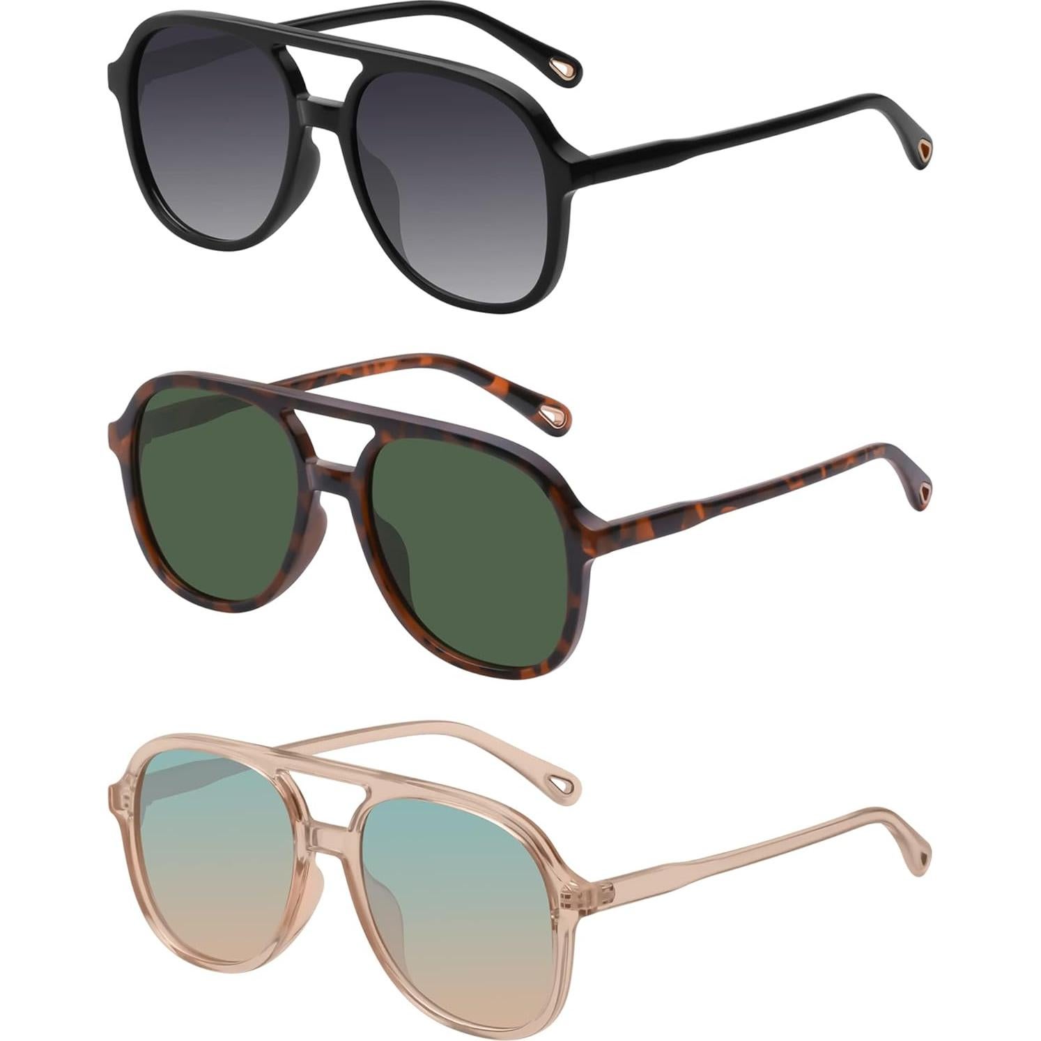 Gafas de Sol Retro Cuadradas YDAOWKN UV400 Unisex