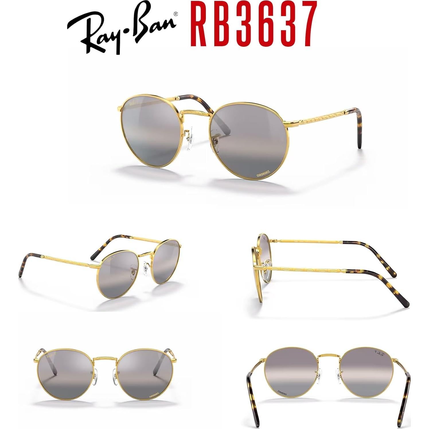 Gafas de Sol Ray-Ban RB3637 Unisex Oro Legendario 47mm