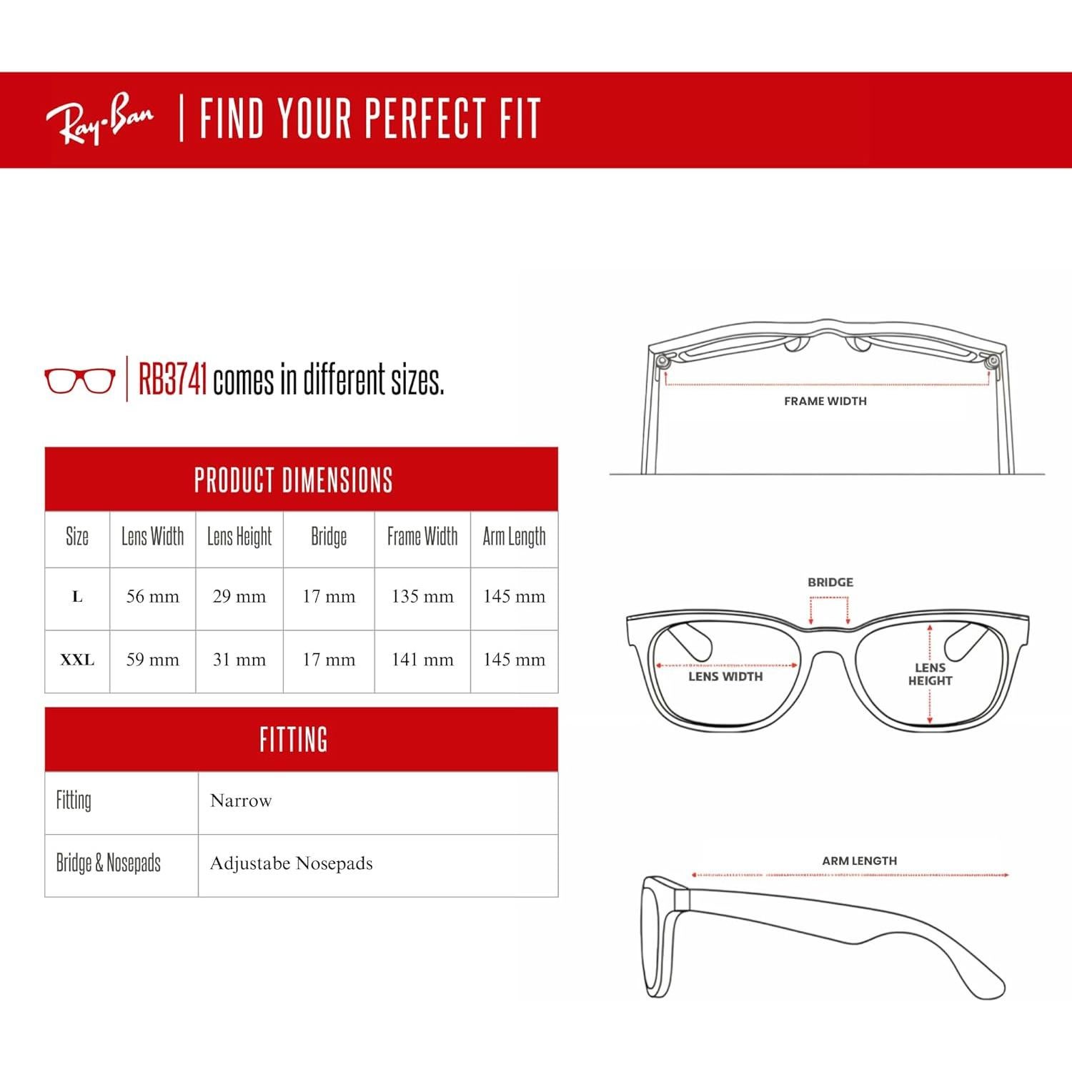 Gafas Ray-Ban RB3741 Emy Rectangulares Unisex + Kit Accesorios