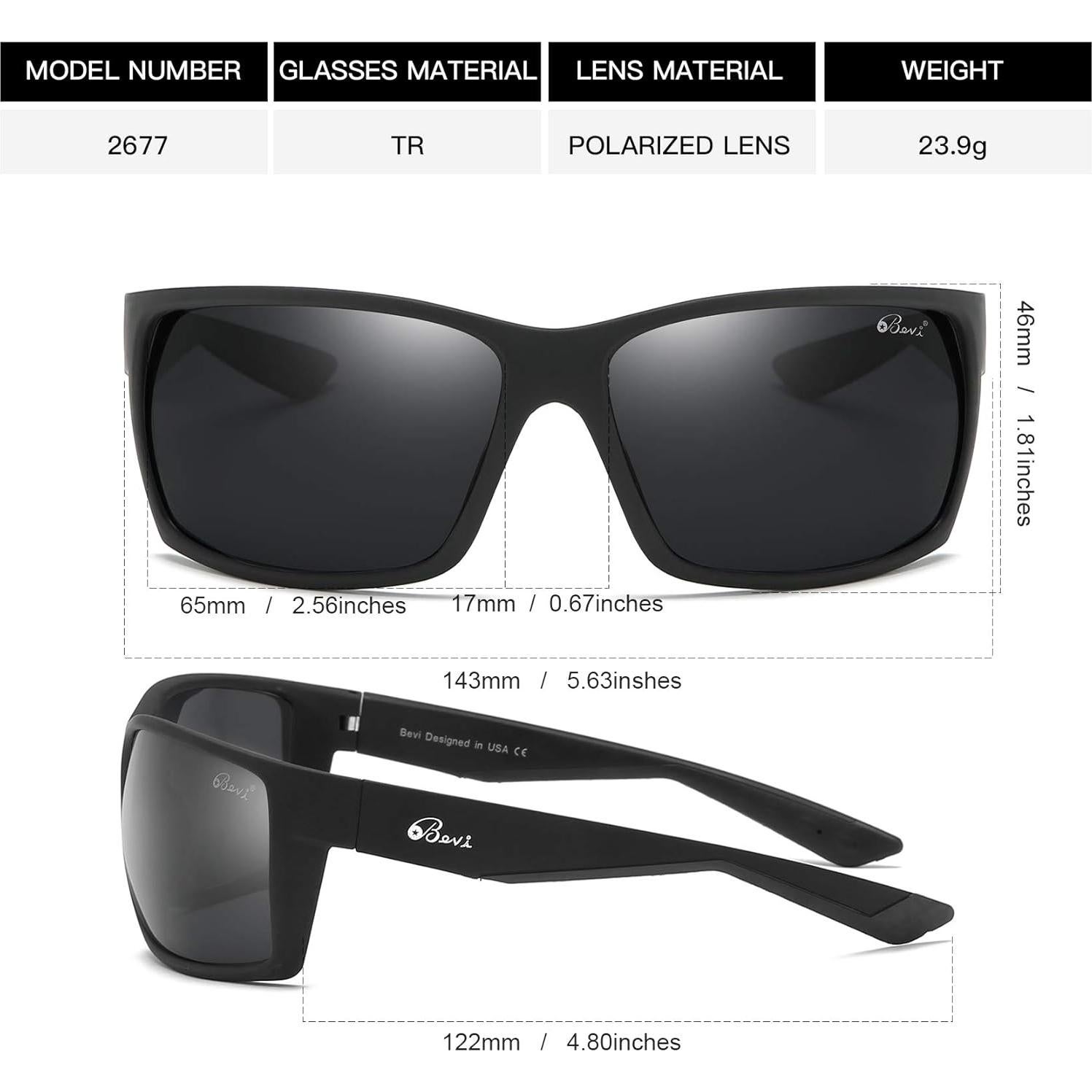 Gafas de sol deportivas Bevi TR90 polarizadas para ciclismo