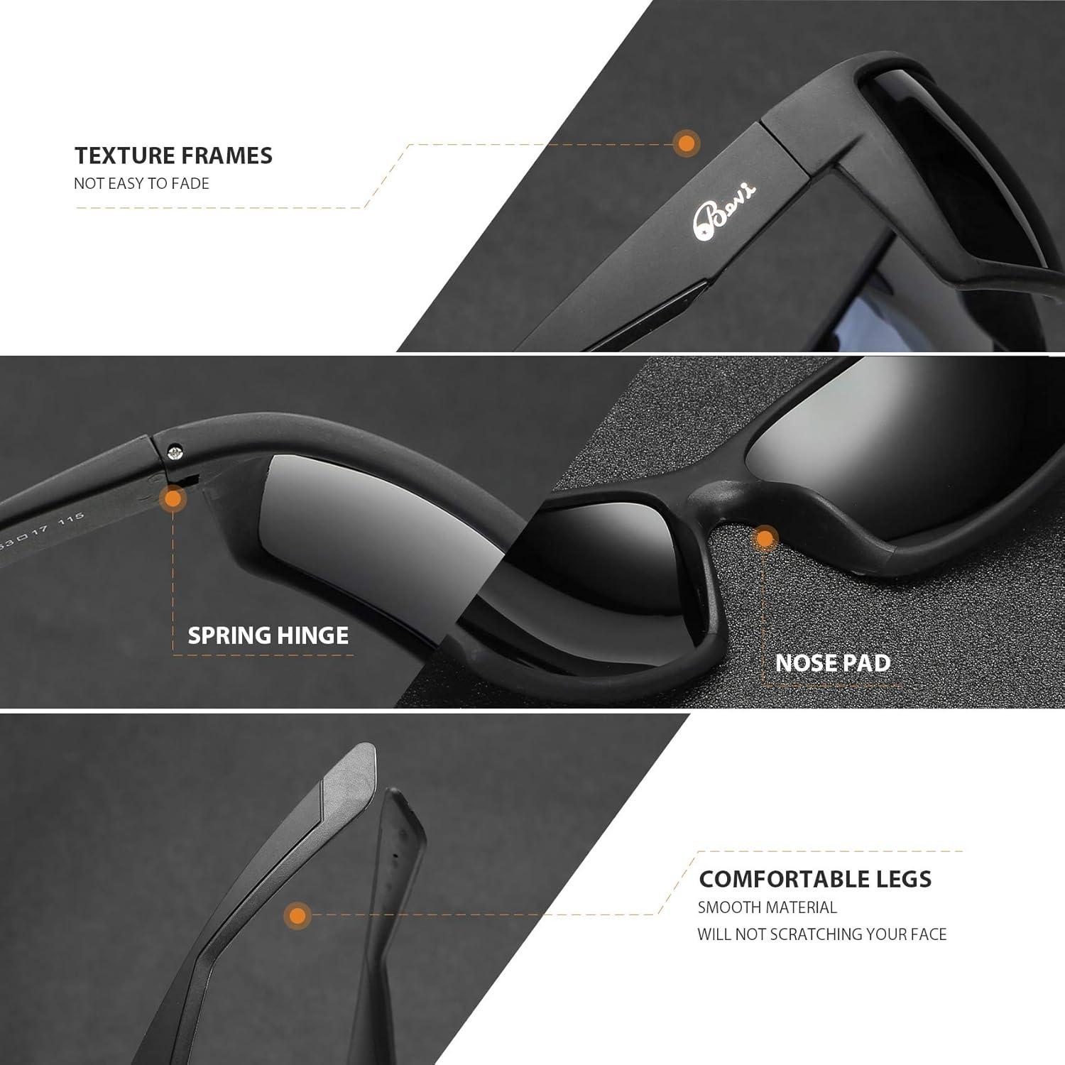 Gafas de sol deportivas Bevi TR90 polarizadas para ciclismo