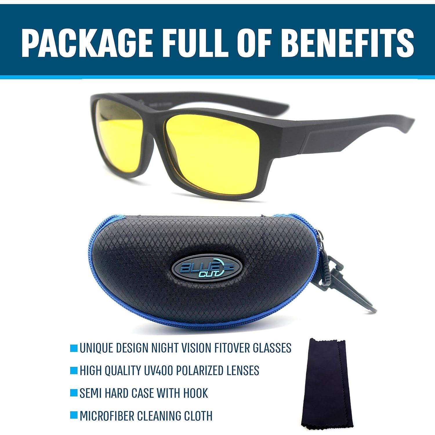 Gafas de Sol Polarizadas Blue Cut Fit Over para Gafas Recetadas