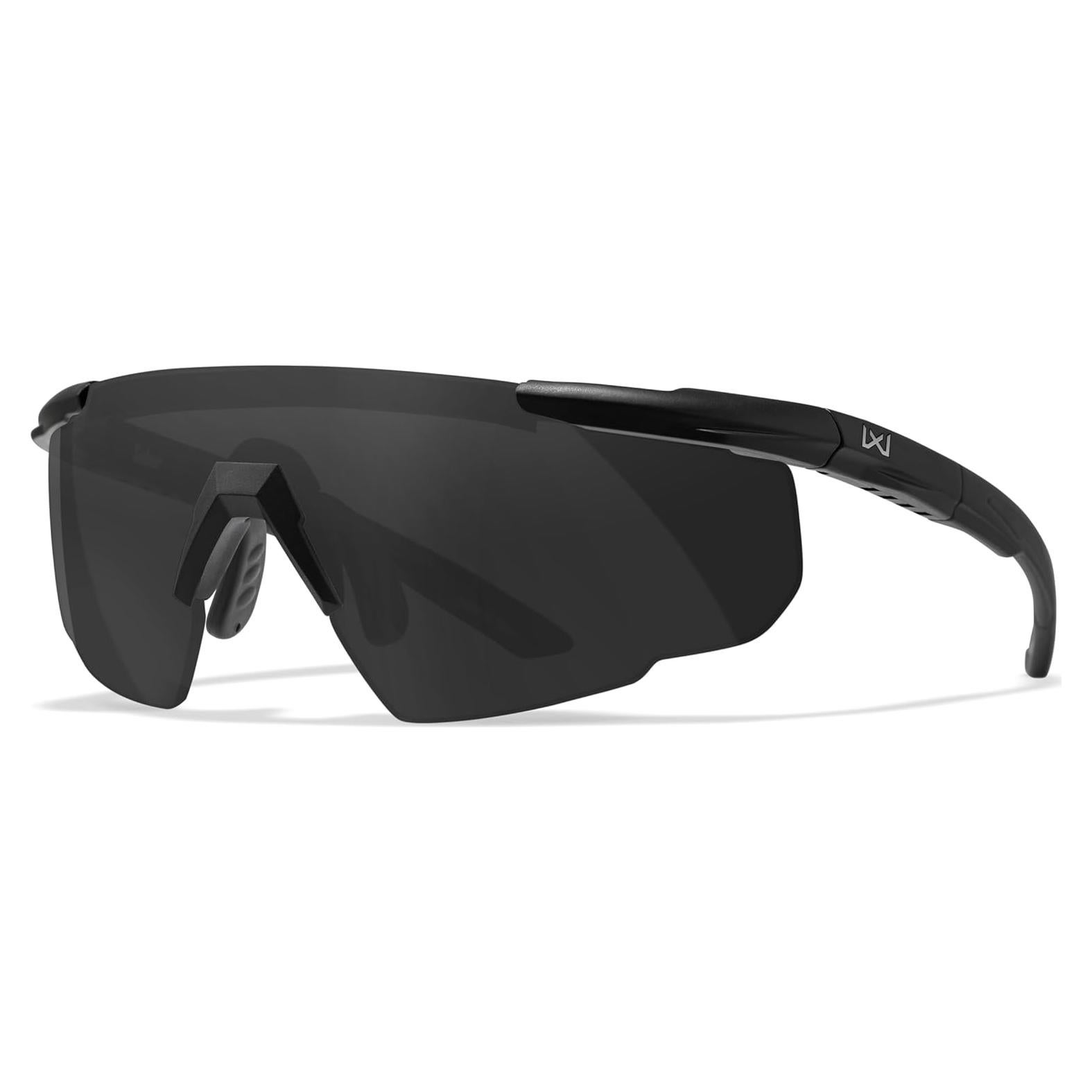 Gafas de Tiro Wiley X Saber Avanzadas, Protección UV, Montura Negra