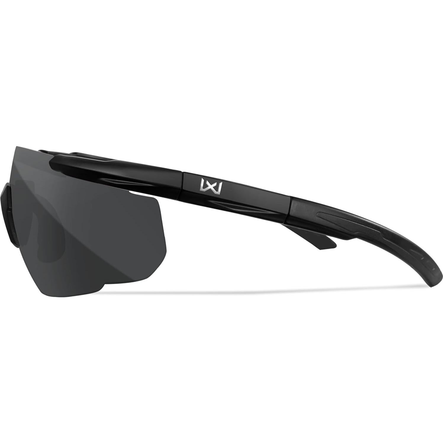 Gafas de Tiro Wiley X Saber Avanzadas, Protección UV, Montura Negra