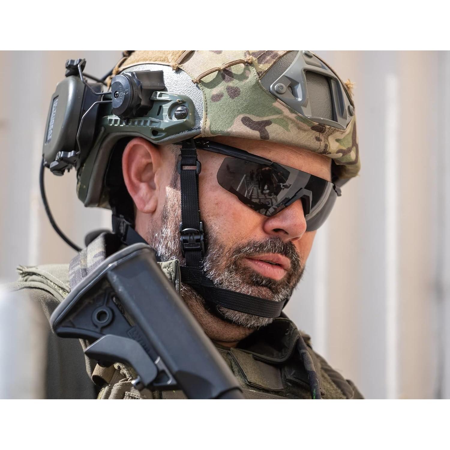 Gafas de Tiro Wiley X Saber Avanzadas, Protección UV, Montura Negra