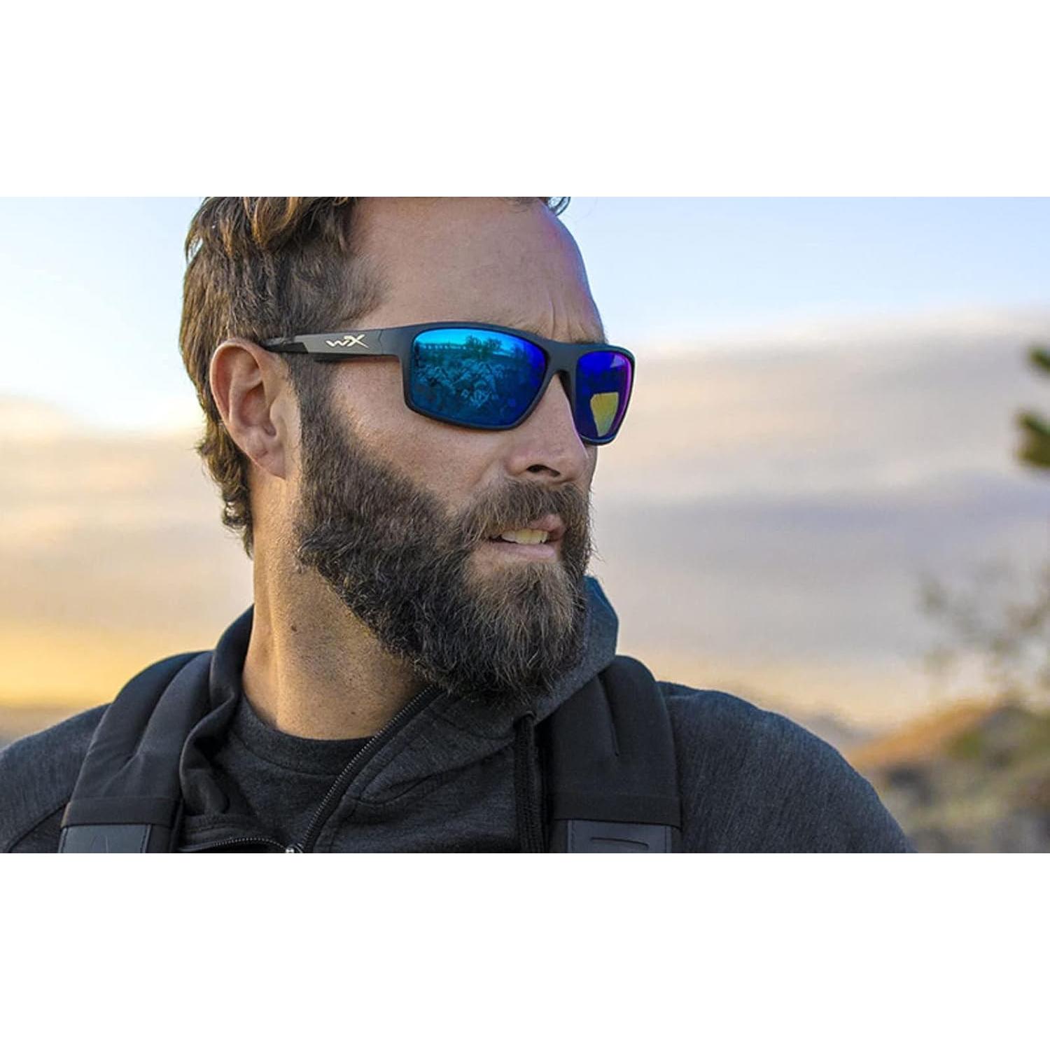 Gafas de Sol Polarizadas Wiley X Peak - Protección UV, Montura Negra