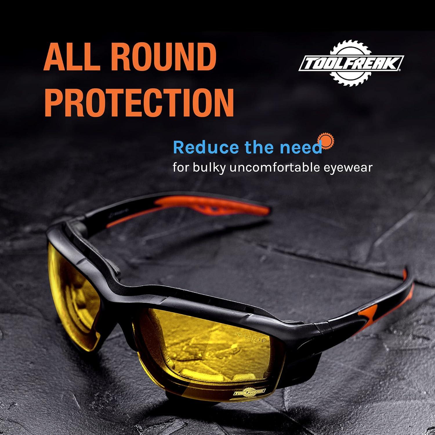 Gafas de Seguridad ToolFreak Spoggles HD Lente Amarillo Policarbonato