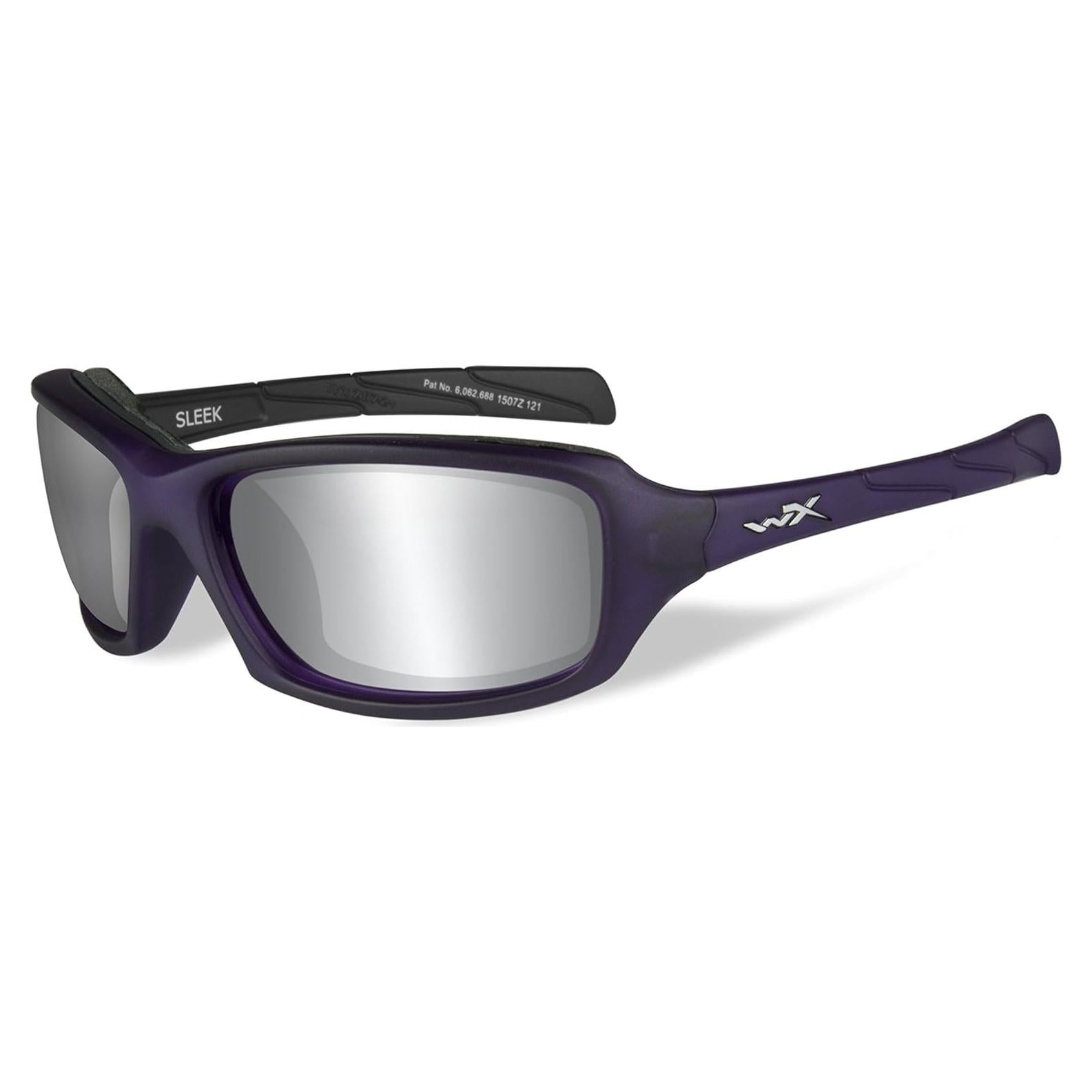 Gafas de sol Wiley X Sleek, protección UV, montura violeta mate