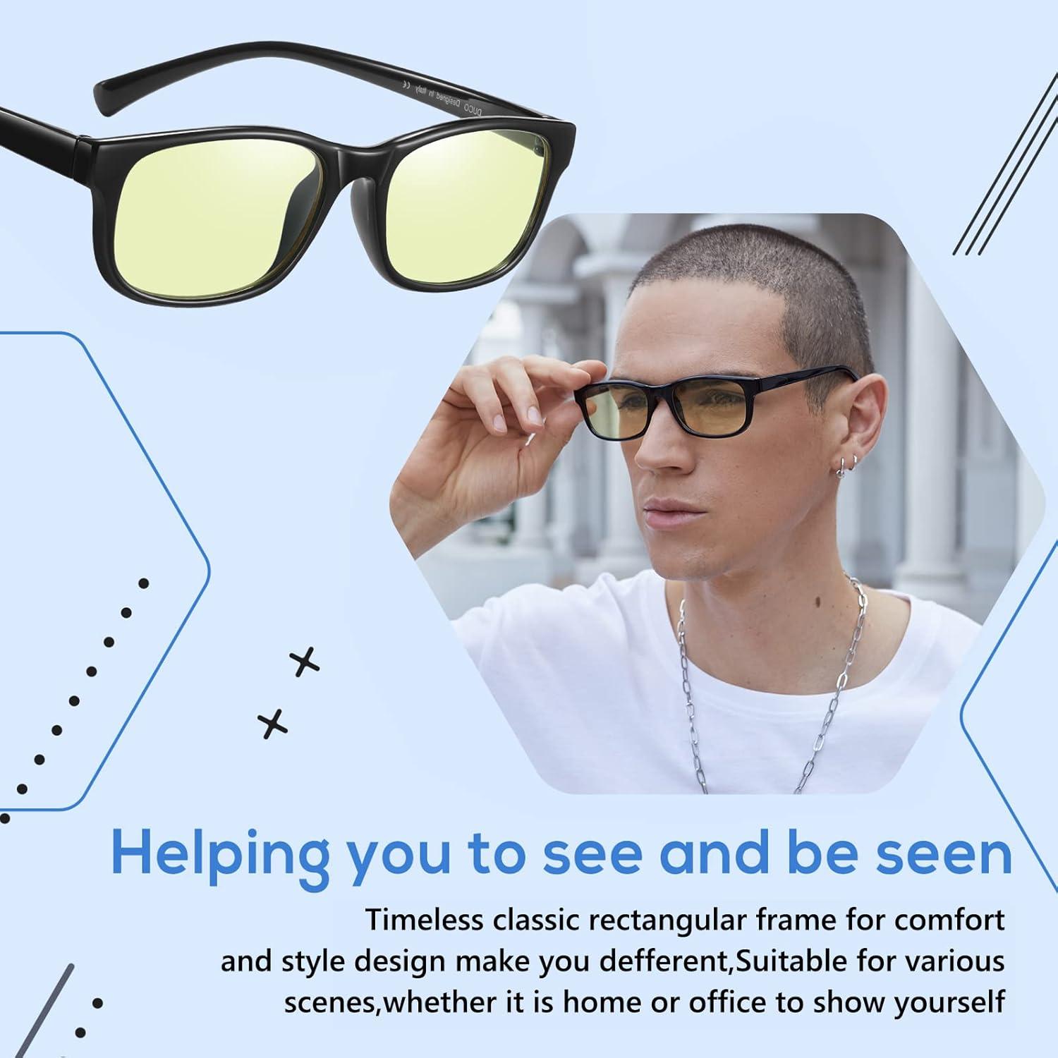 Gafas de Luz Azul DUCO 8016 con Lente Ámbar UV400