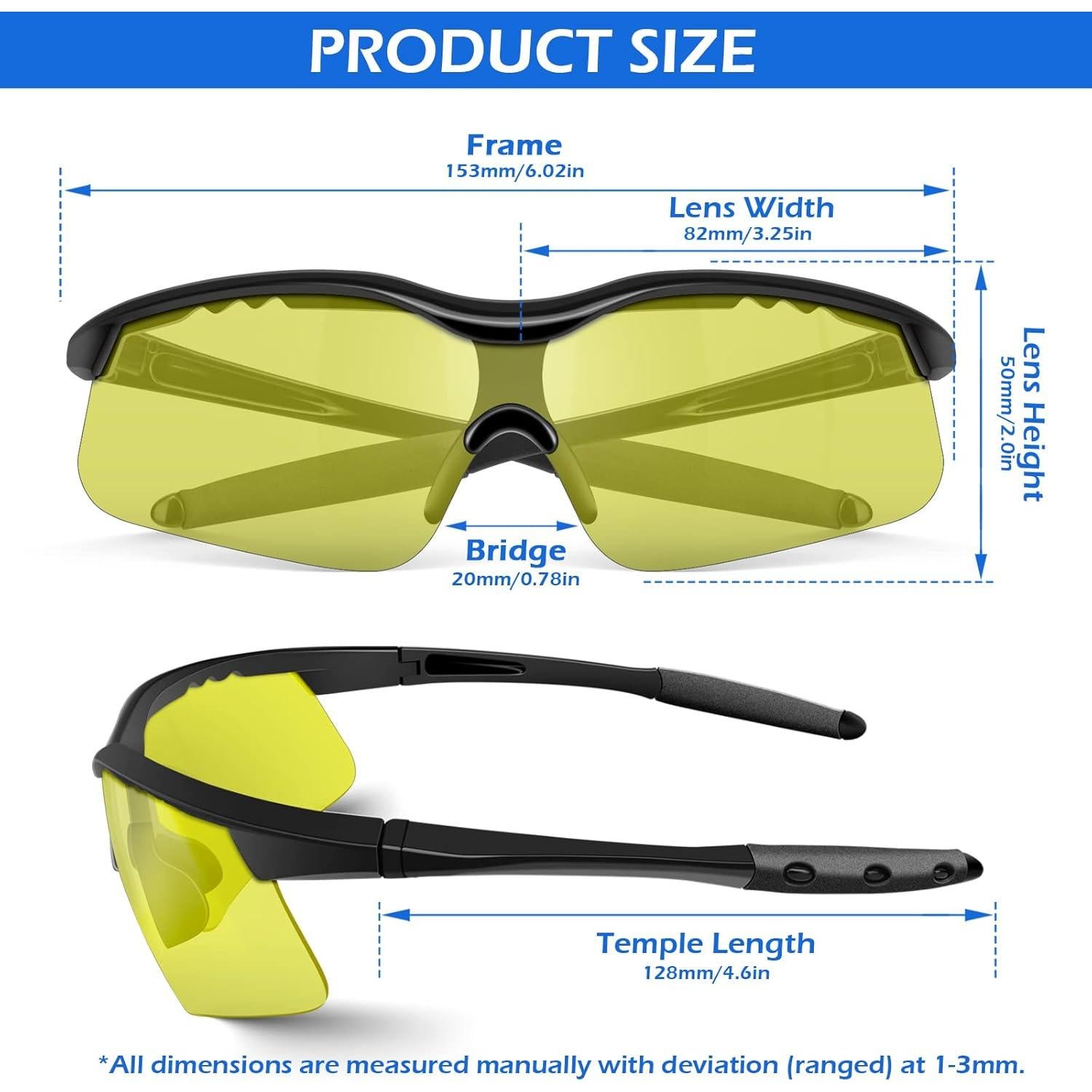 Paquete de 6 Gafas de Seguridad OXG Unisex ANSI Z87.1 UV