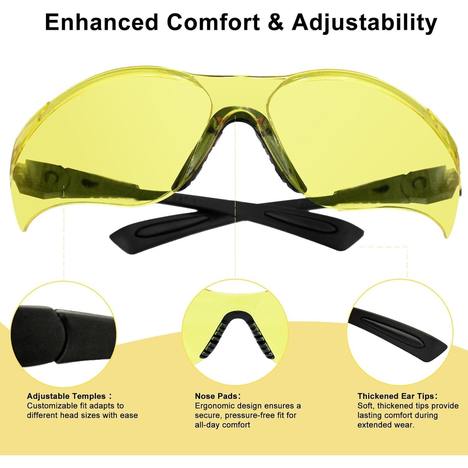 Gafas de Seguridad UV ESCO LITE Ajustables Tinte Amarillo
