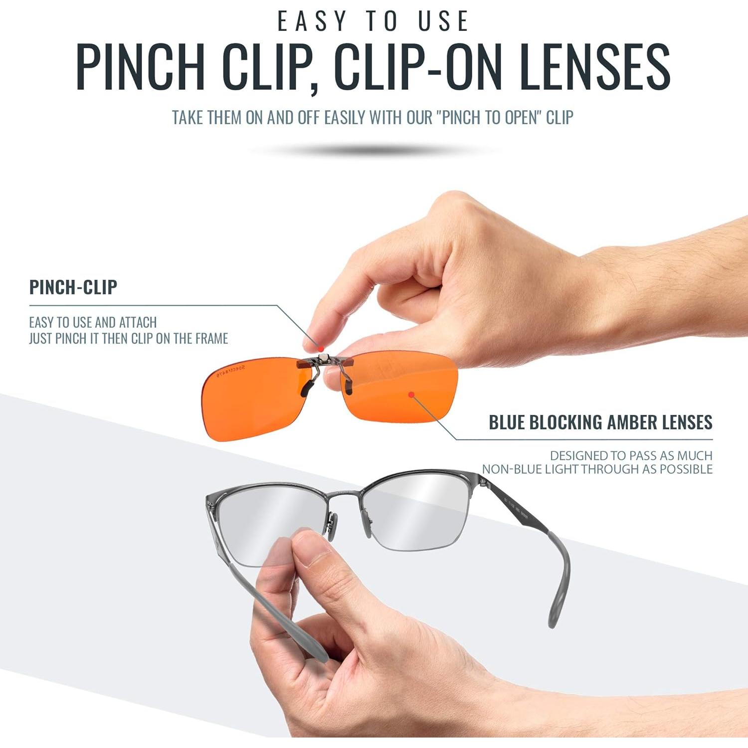 Gafas clip-on bloqueadoras de luz azul Biorhythm Spectra479