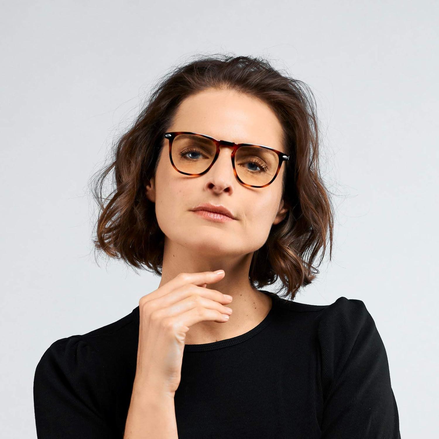 Gafas Anti Luz Azul Nooz Óptica Cuadradas Carey Transparentes