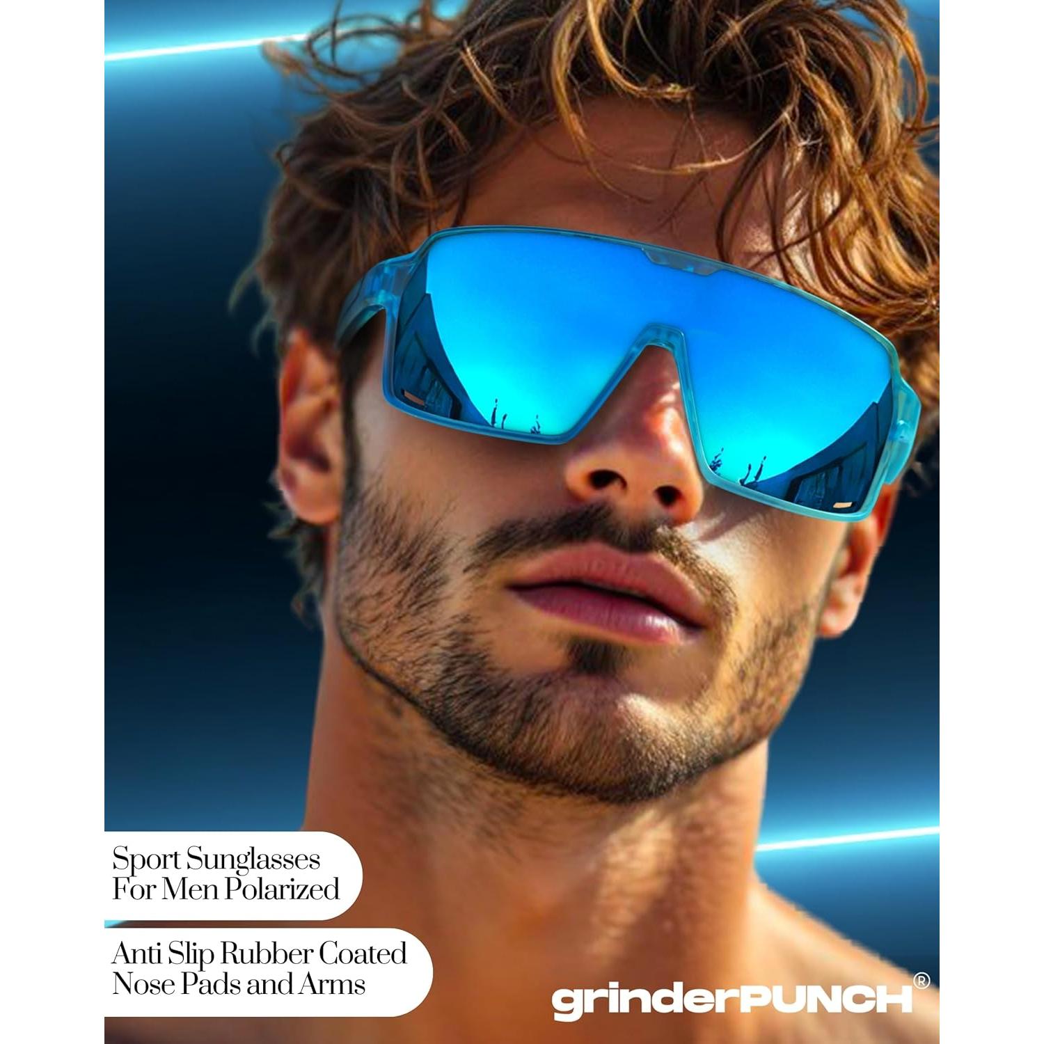 Gafas de Sol Deportivas Polarizadas grinderPUNCH UV400 Azul