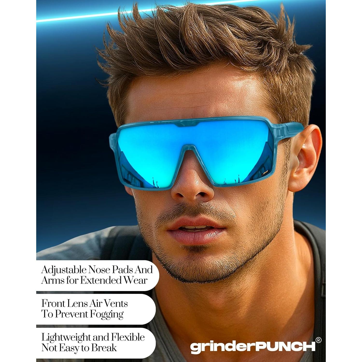 Gafas de Sol Deportivas Polarizadas grinderPUNCH UV400 Azul