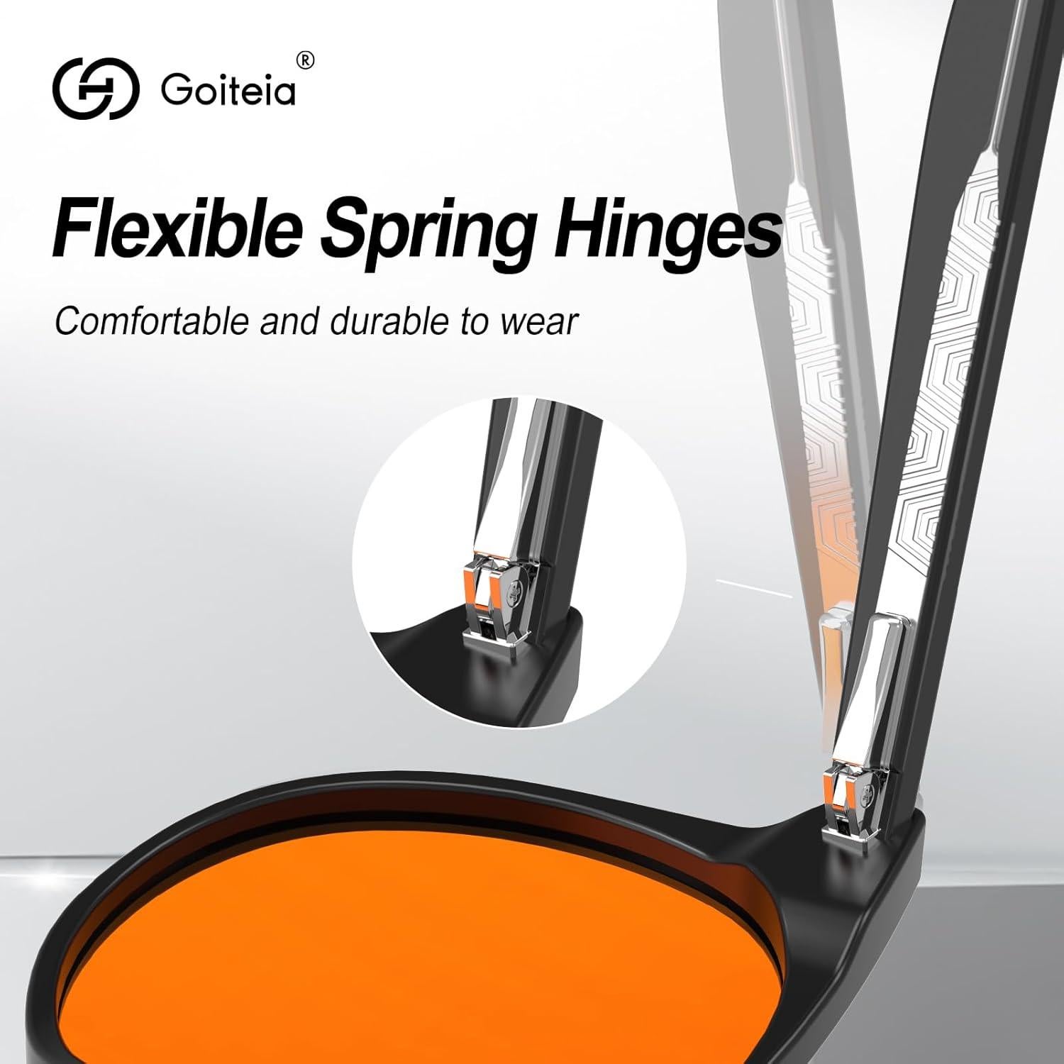 Gafas Retro Redondas Anti Luz Azul Goiteia Naranjas 2025