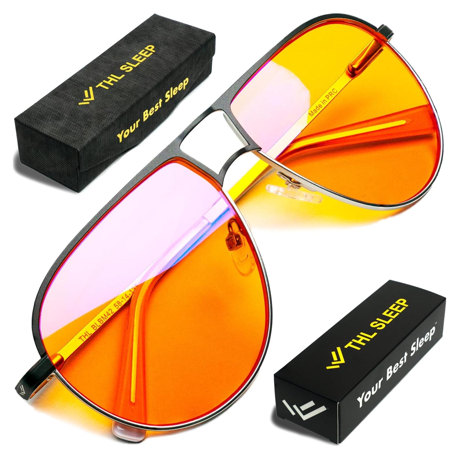 Gafas Aviador Naranjas Anti Luz Azul - Bloqueo 97% - Unisex