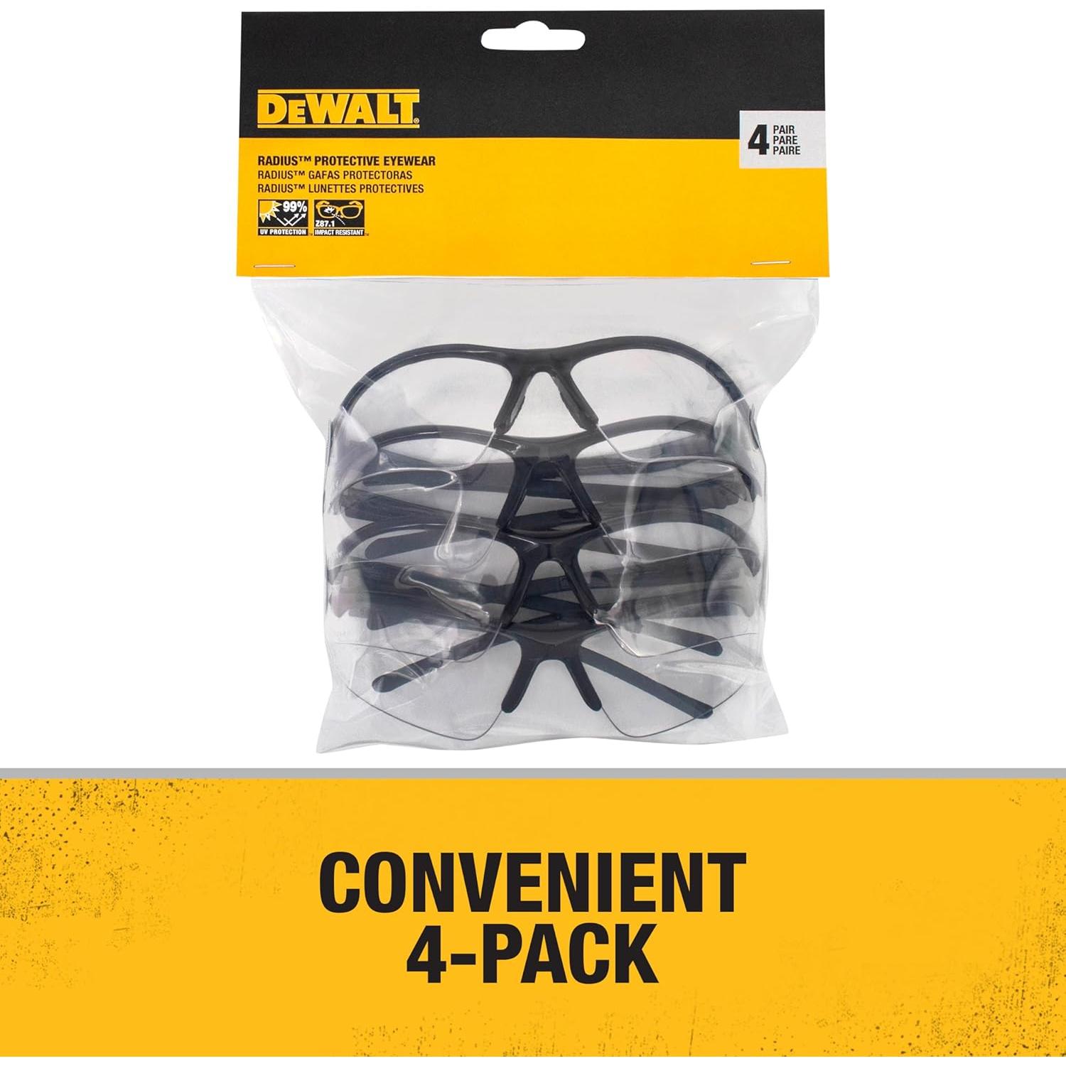 Gafas de Protección DEWALT DPG51 Unisex - Paquete de 4