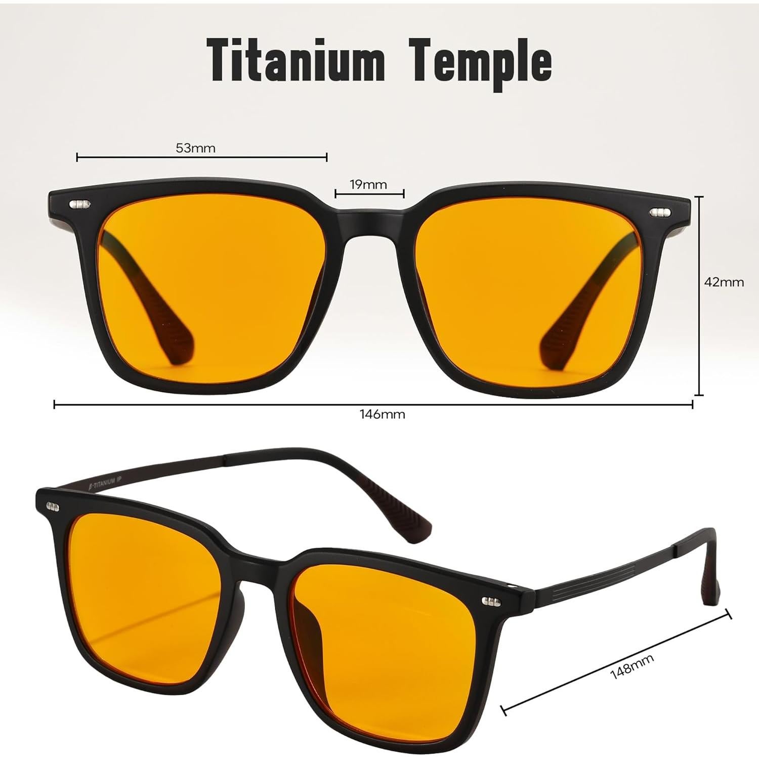 Gafas de lectura ZIHVEUC con bloqueo luz azul 99% - Titanio 2.5x