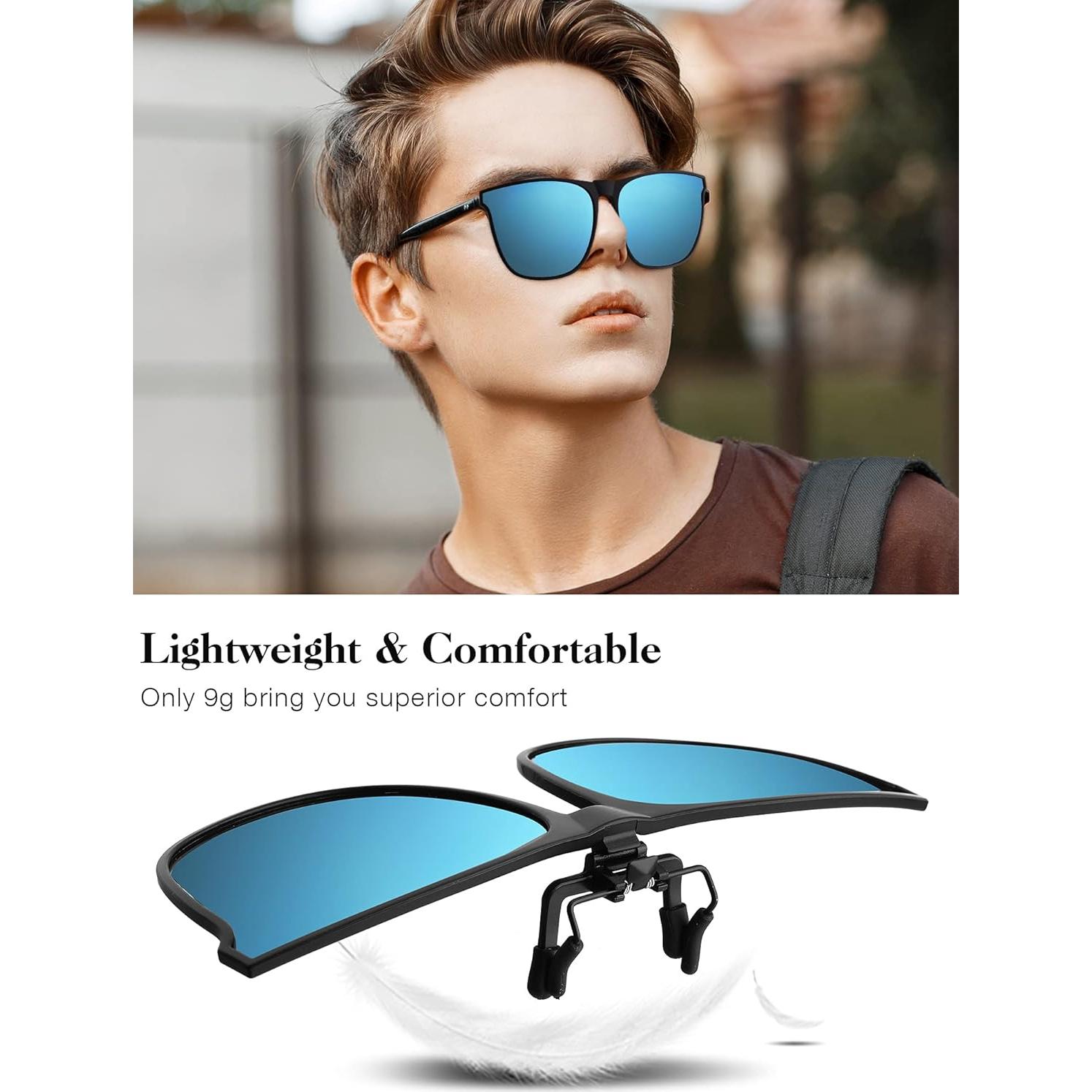 Gafas de sol polarizadas de clip Frienda - 3 pares grandes