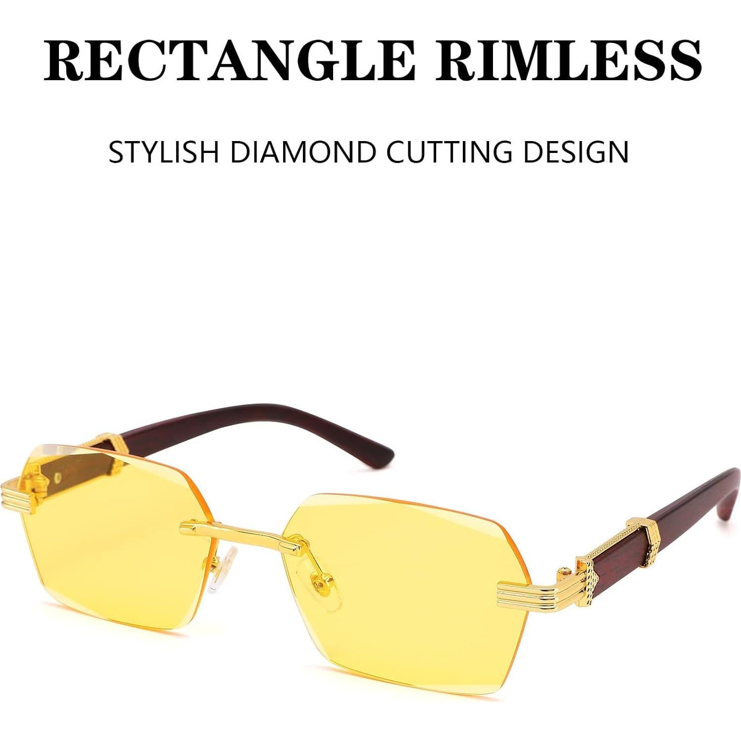 Gafas de sol sin montura Pro Acme UV400 unisex 55mm amarillas