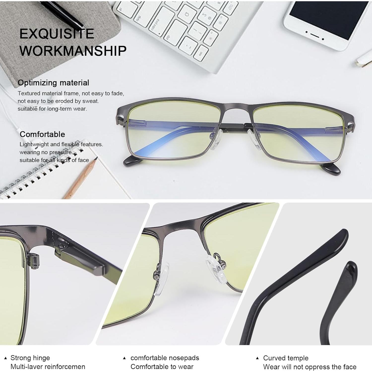 Gafas de Bloqueo de Luz Azul YIMI UV400 Montura Metalica