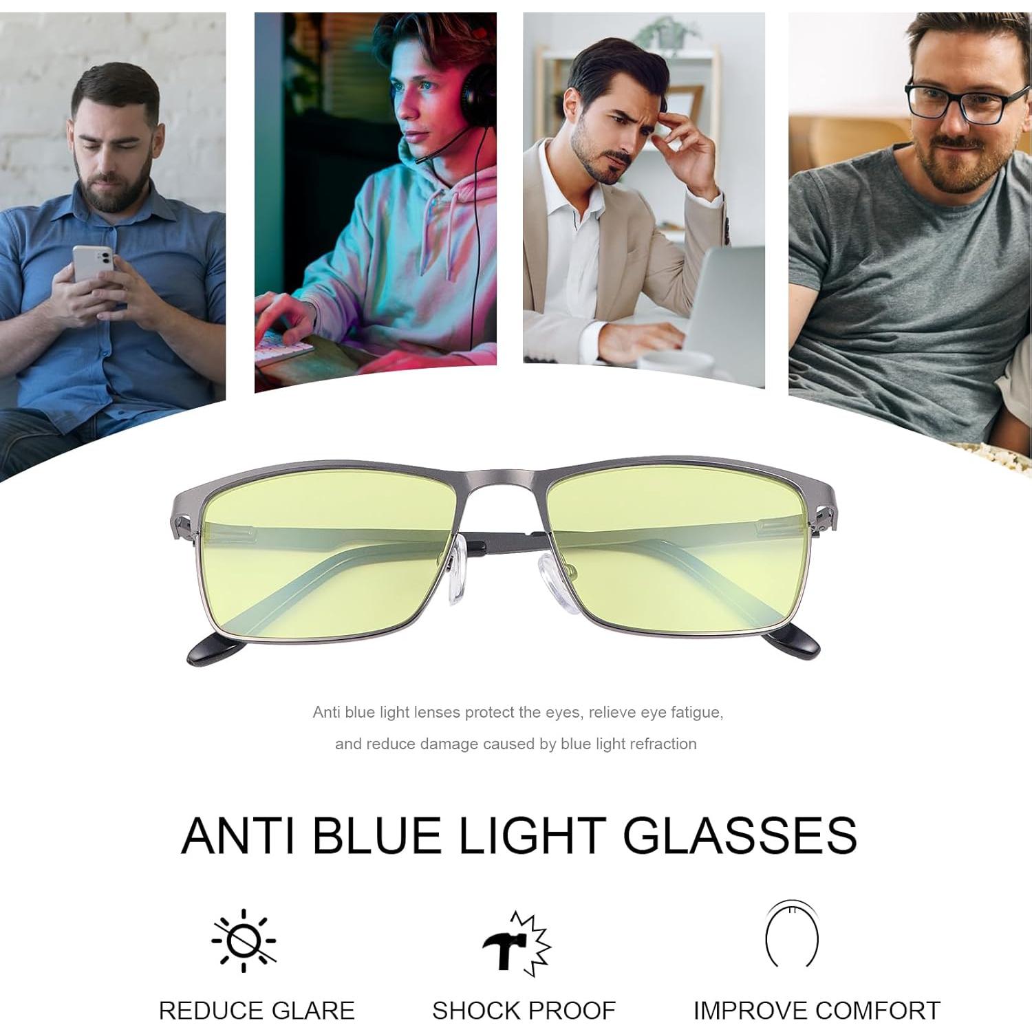 Gafas de Bloqueo de Luz Azul YIMI UV400 Montura Metalica