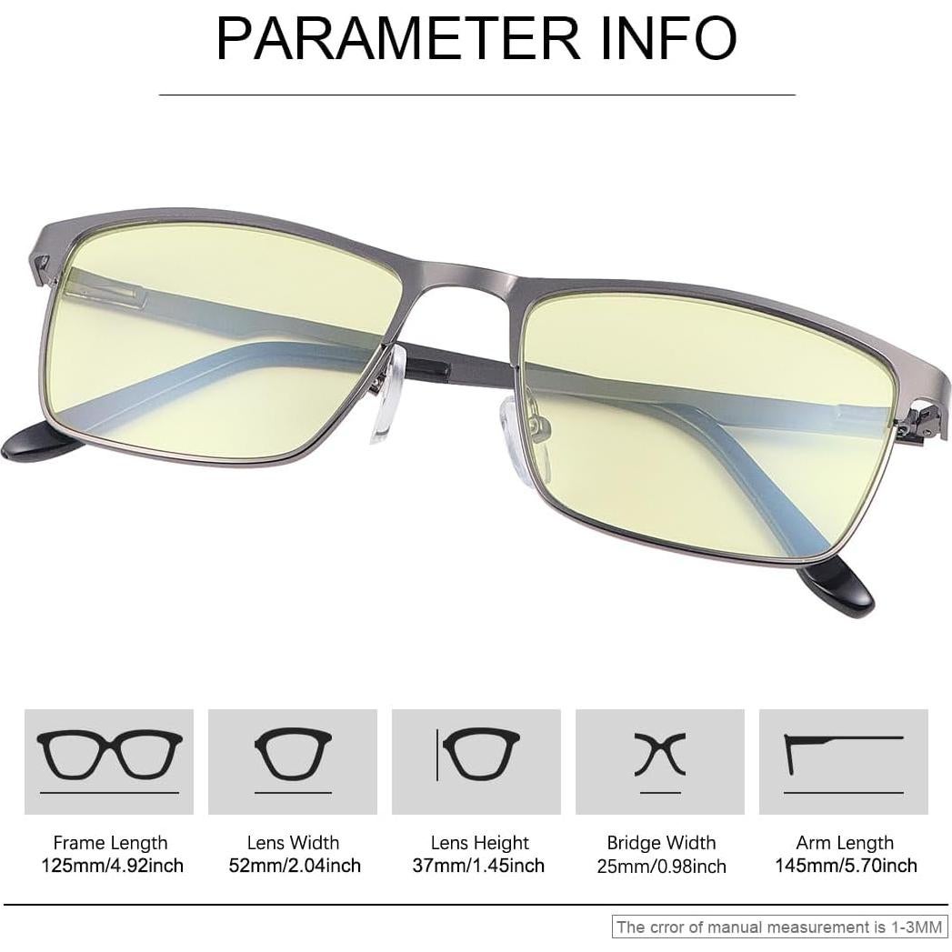 Gafas de Bloqueo de Luz Azul YIMI UV400 Montura Metalica