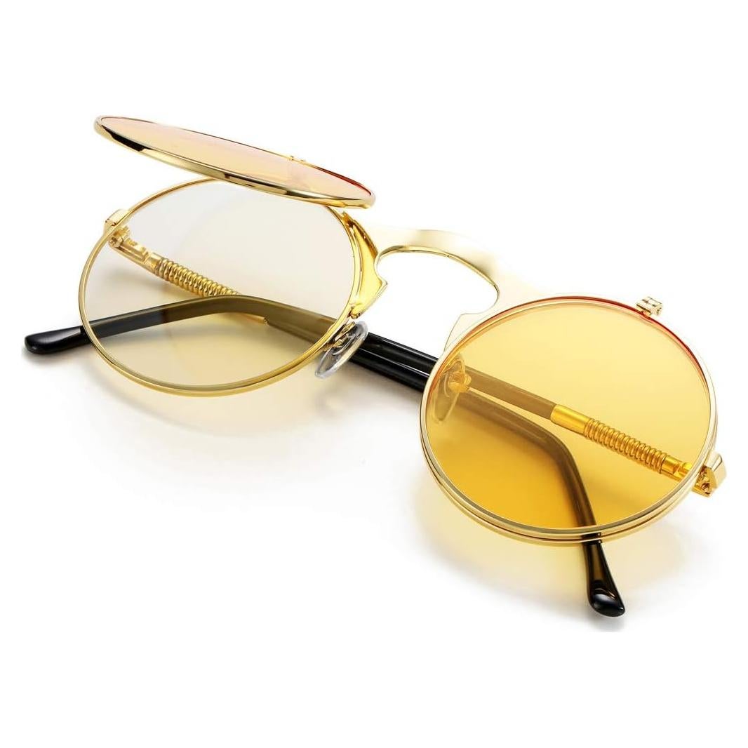 Gafas de sol redondas vintage COASION UV400 para hombres y mujeres