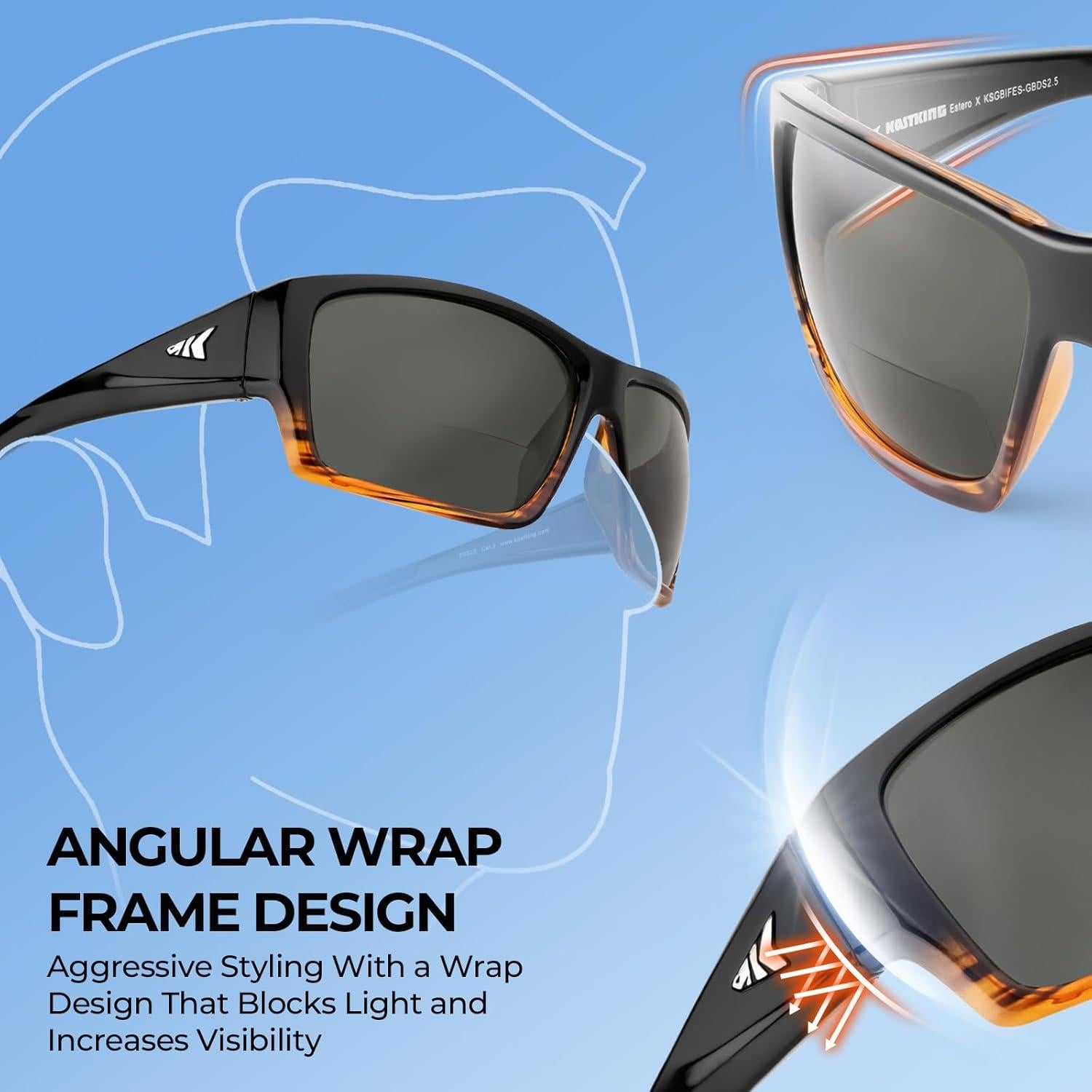 Gafas de Sol Polarizadas Bifocales KastKing - Aumentos 1.5x2.0x2.5