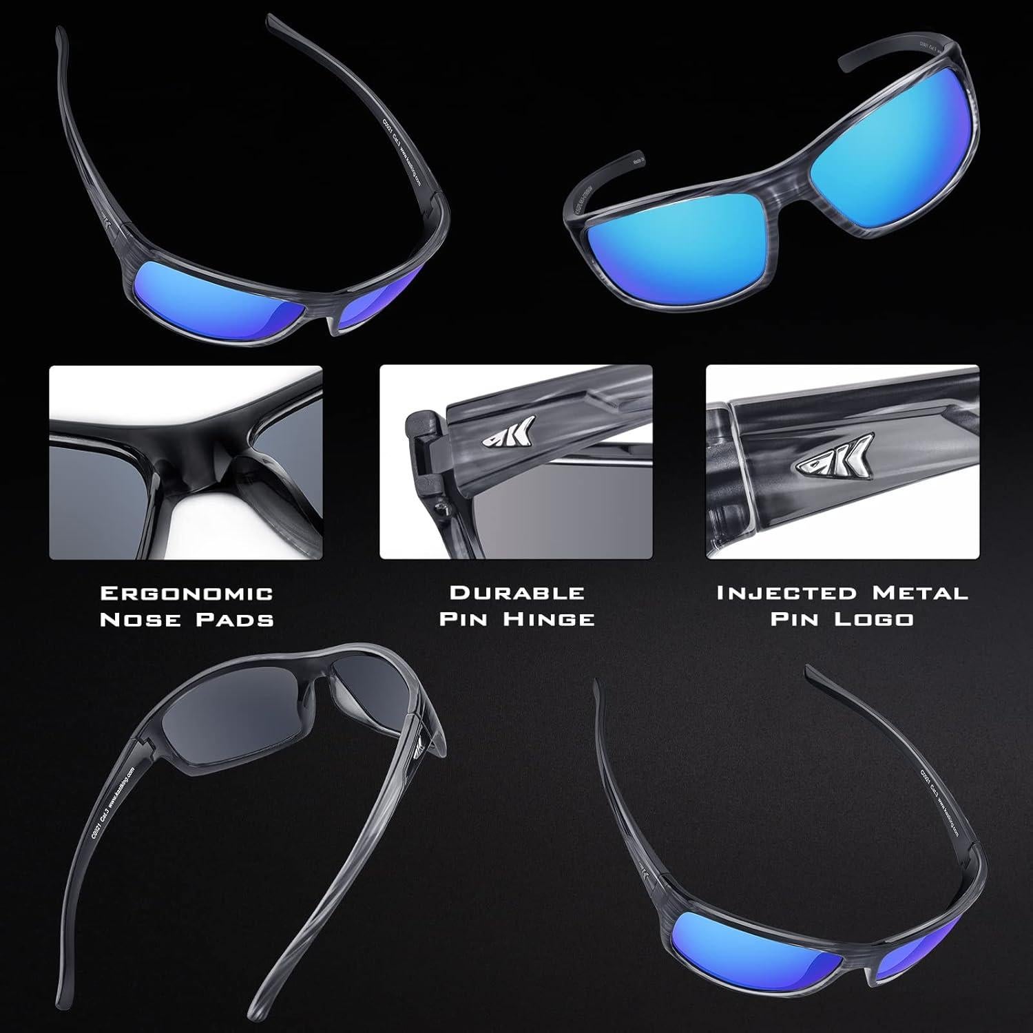 Gafas de sol deportivas KastKing Kateel polarizadas UV 100%