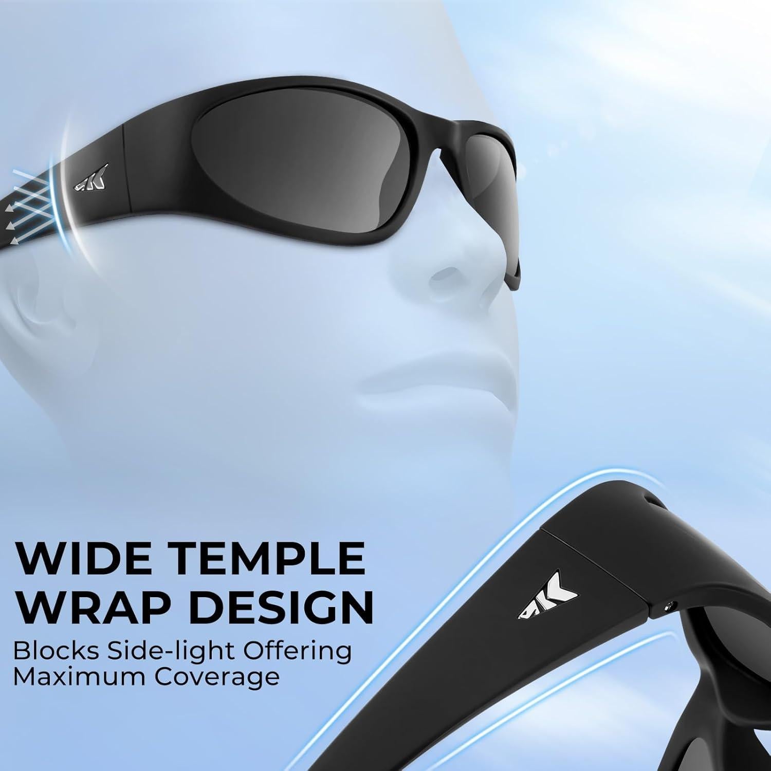 Gafas de sol deportivas polarizadas KastKing Raccoon UV 100%