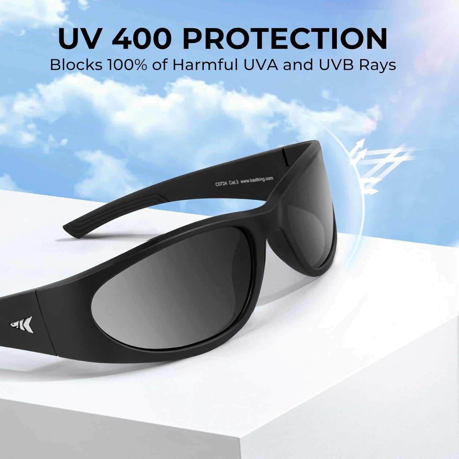 Gafas de sol deportivas polarizadas KastKing Raccoon UV 100%