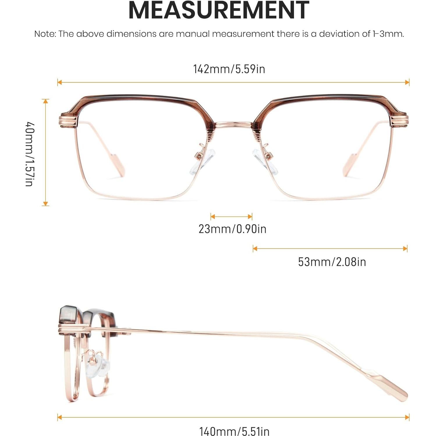 Gafas de luz azul Cyxus 8131 unisex con marco de metal