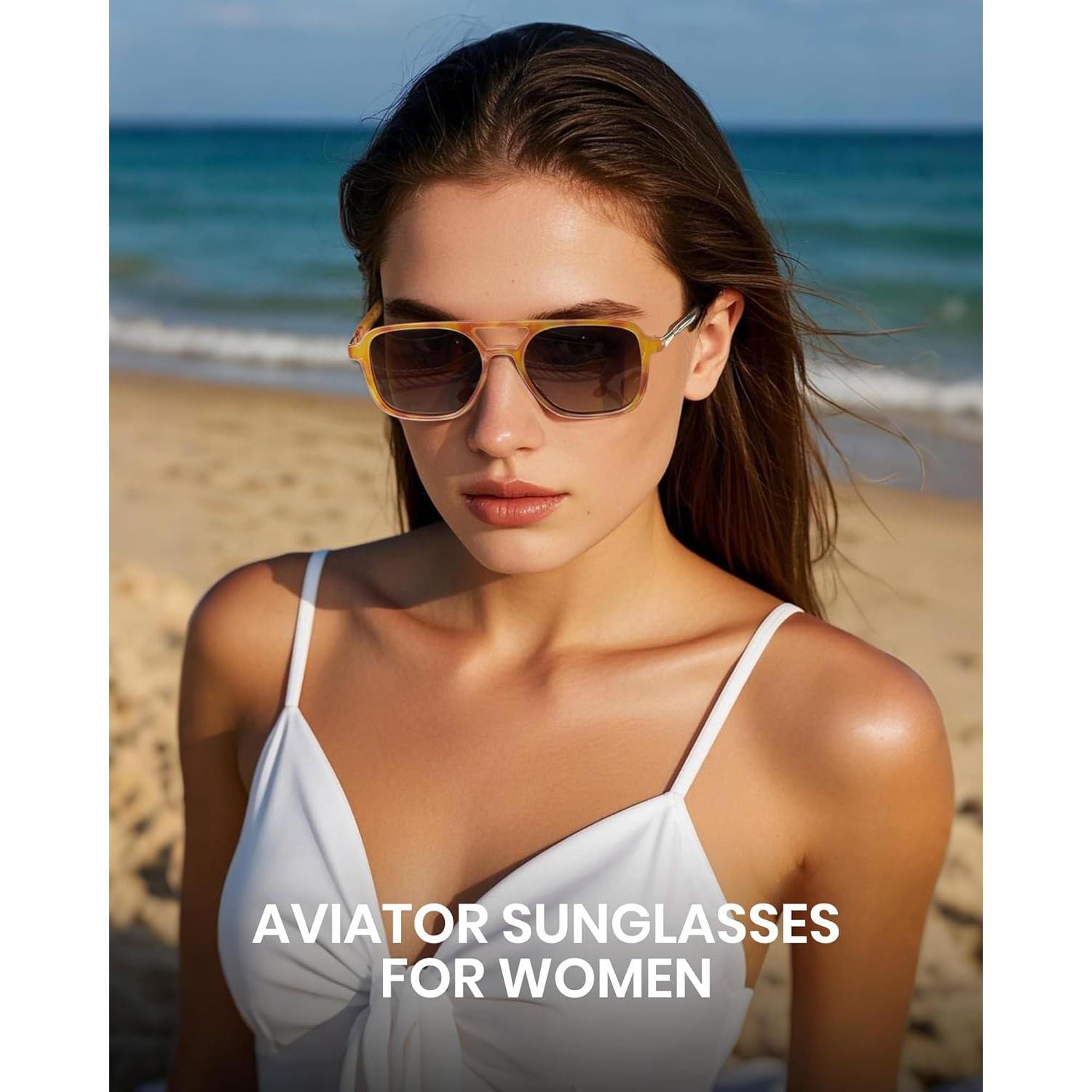 Gafas de sol retro Cyxus para mujeres con lentes polarizados UV