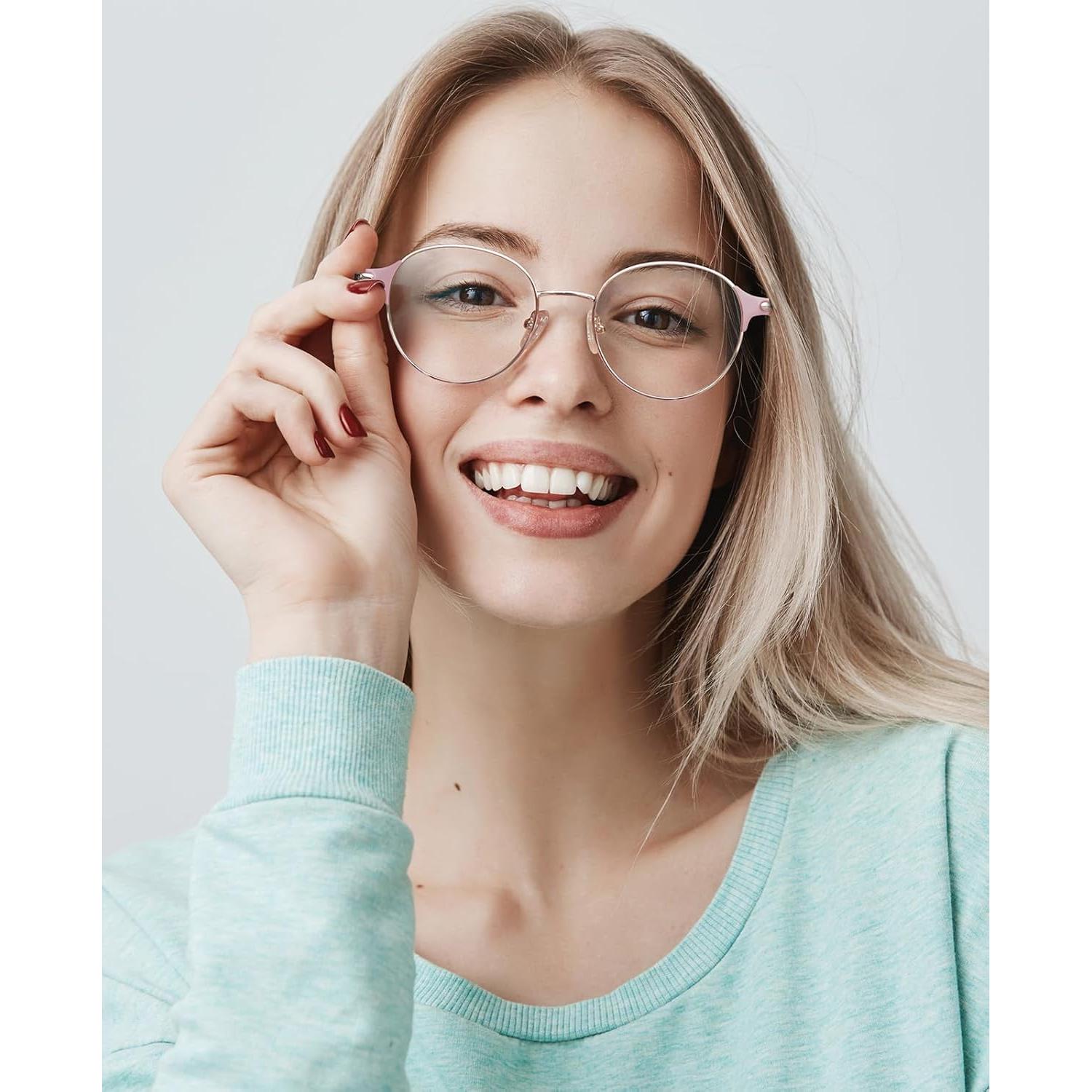 Gafas de bloqueo de luz azul Cyxus Oro Rosa 8132 con lente clara