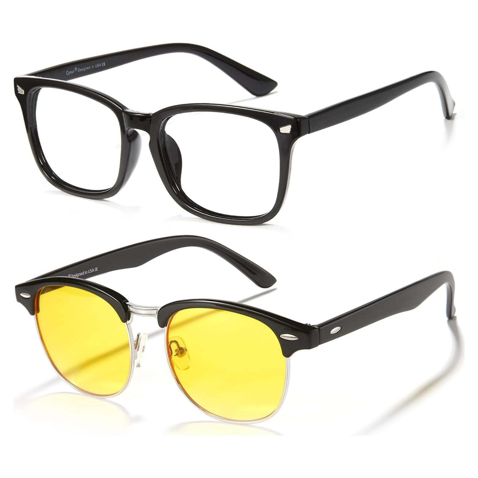 Cyxus Gafas de Luz Azul 2 Pack Unisex - Protección UV400